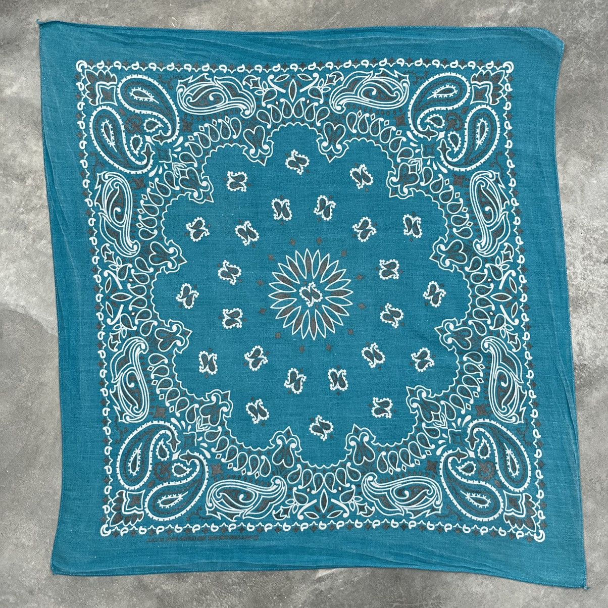 Vintage Made In USA Fast Have A Hank Handkerchief Bandana Scarf Blue Size ONE SIZE - 4 Thumbnail