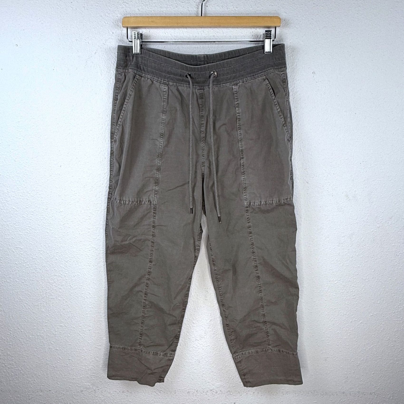 James Perse James Perse Grey Soft Cotton Drawstring Capri Pants Womens Size 2 Size 26" / US 2 / IT 38 - 3 Thumbnail