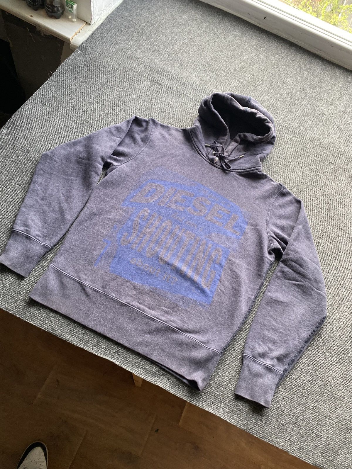 Diesel 🔥Opium Punk Diesel faded washed blue gothic hoodie head logo Size US S / EU 44-46 / 1 - 3 Thumbnail