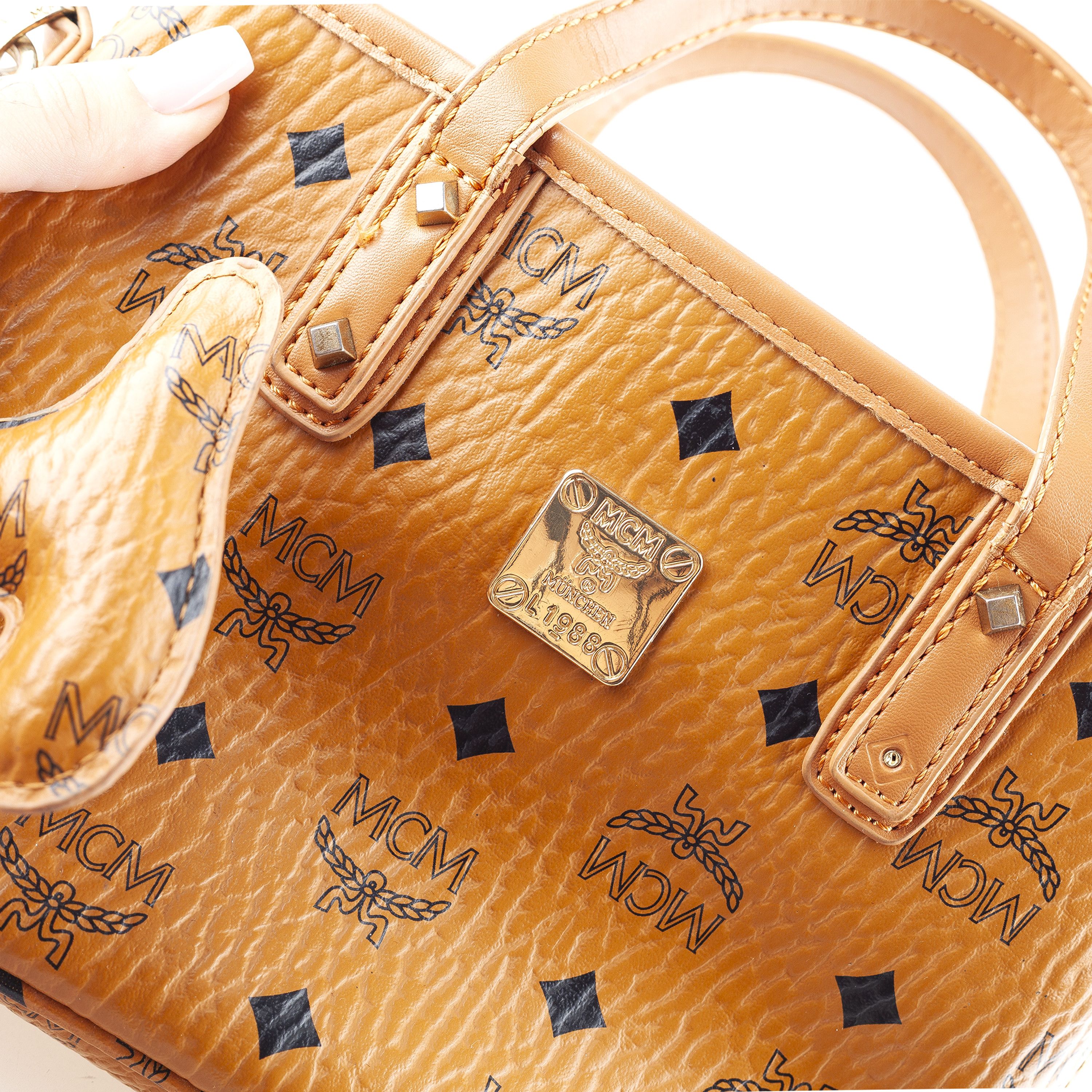 MCM MCM Mini Anya Crossbody Brown Monogram Charm Vintage Bag Size ONE SIZE - 5 Thumbnail