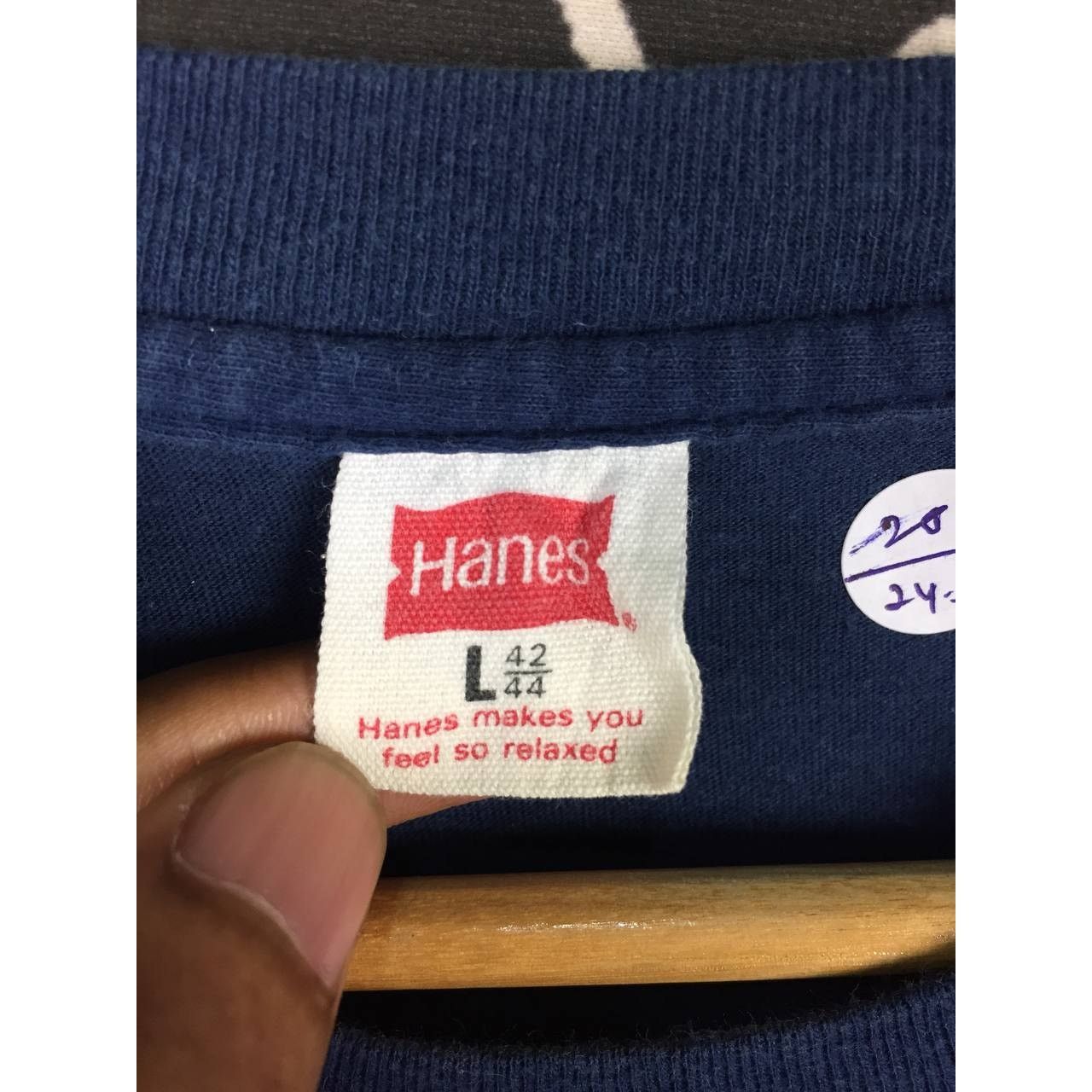 Hanes × Vintage Vtg 70s 80s Hanes Plain Blank Single Stitch Essential Tee Size US M / EU 48-50 / 2 - 9 Thumbnail