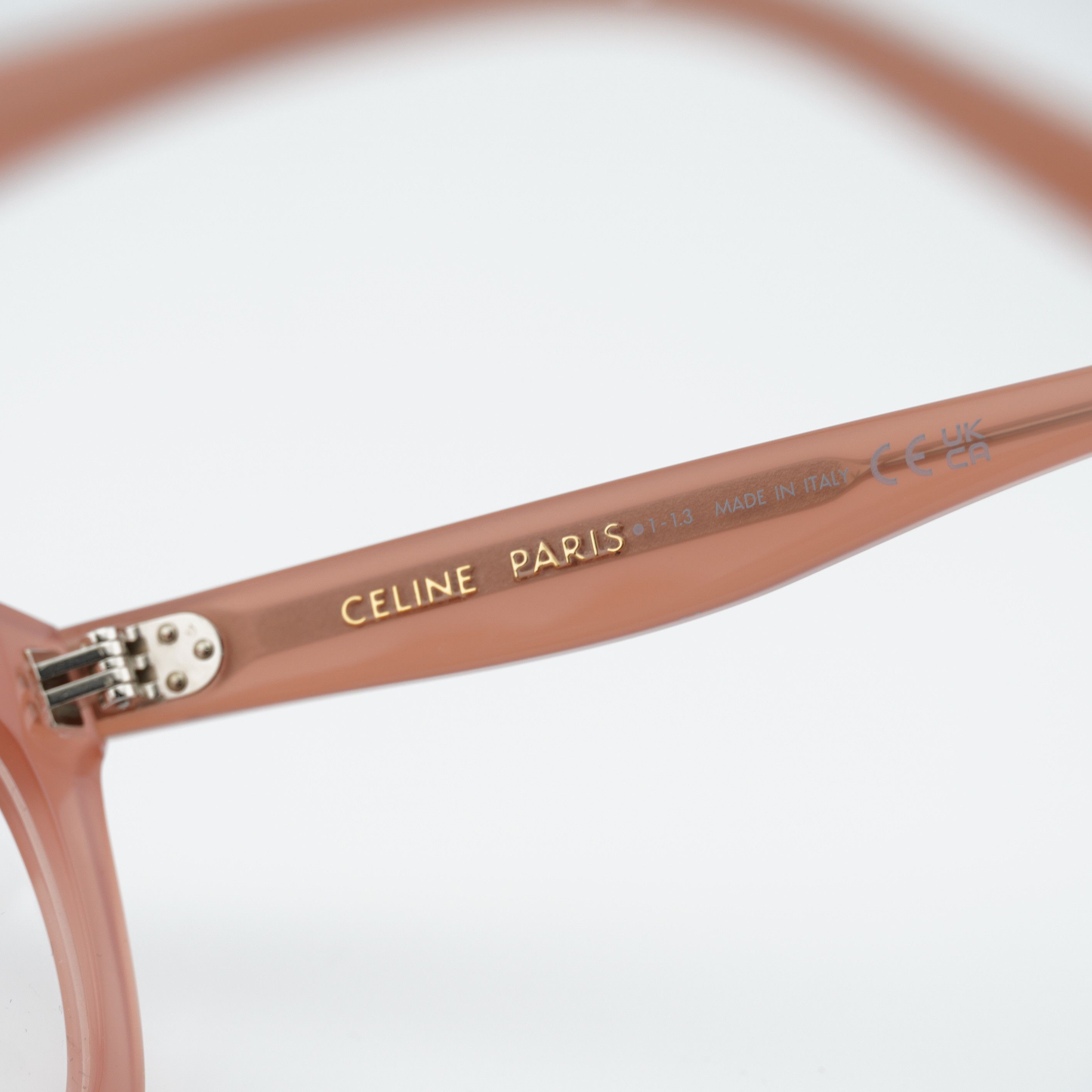 Celine Celine CL5004IN 074 Eyeglasses Peach 48mm Square-Round Frame Size ONE SIZE - 5 Thumbnail