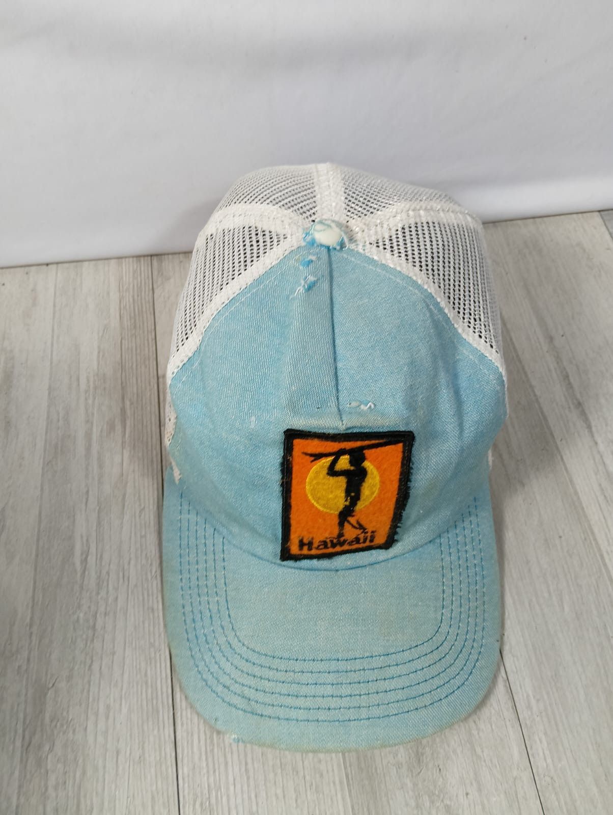 Vintage Vintage Hawaii TRUCKER CAP cap big logo free size Size 36 - 1 Thumbnail