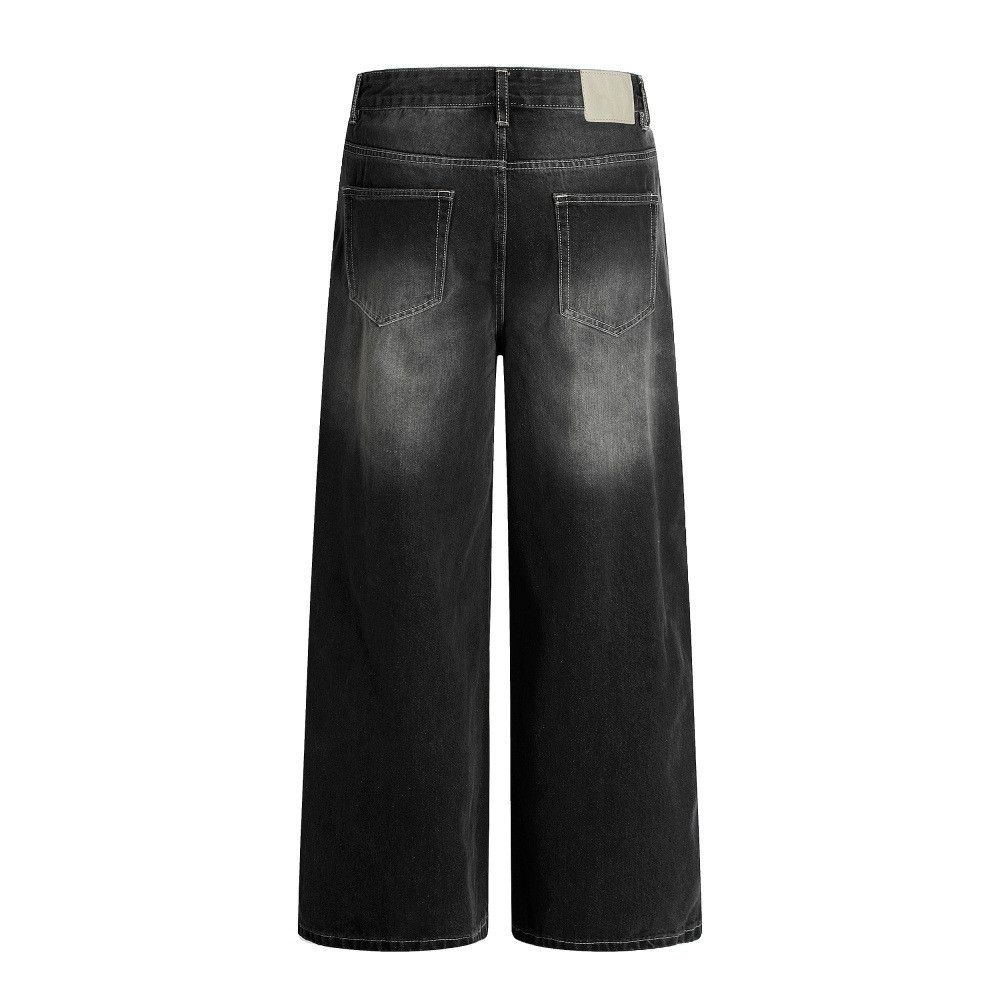 Japanese Brand × Vintage Men's trendy high street loose straight distressed jeans Size US 32 / EU 48 - 2 Thumbnail