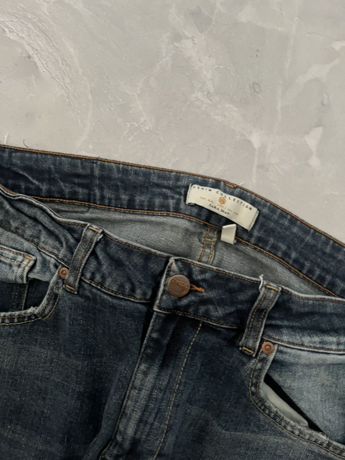 Japanese Brand Faded Slim Fit Black Jeans/ Everyday Minimal Look Glamour Size US 33 - 4 Thumbnail