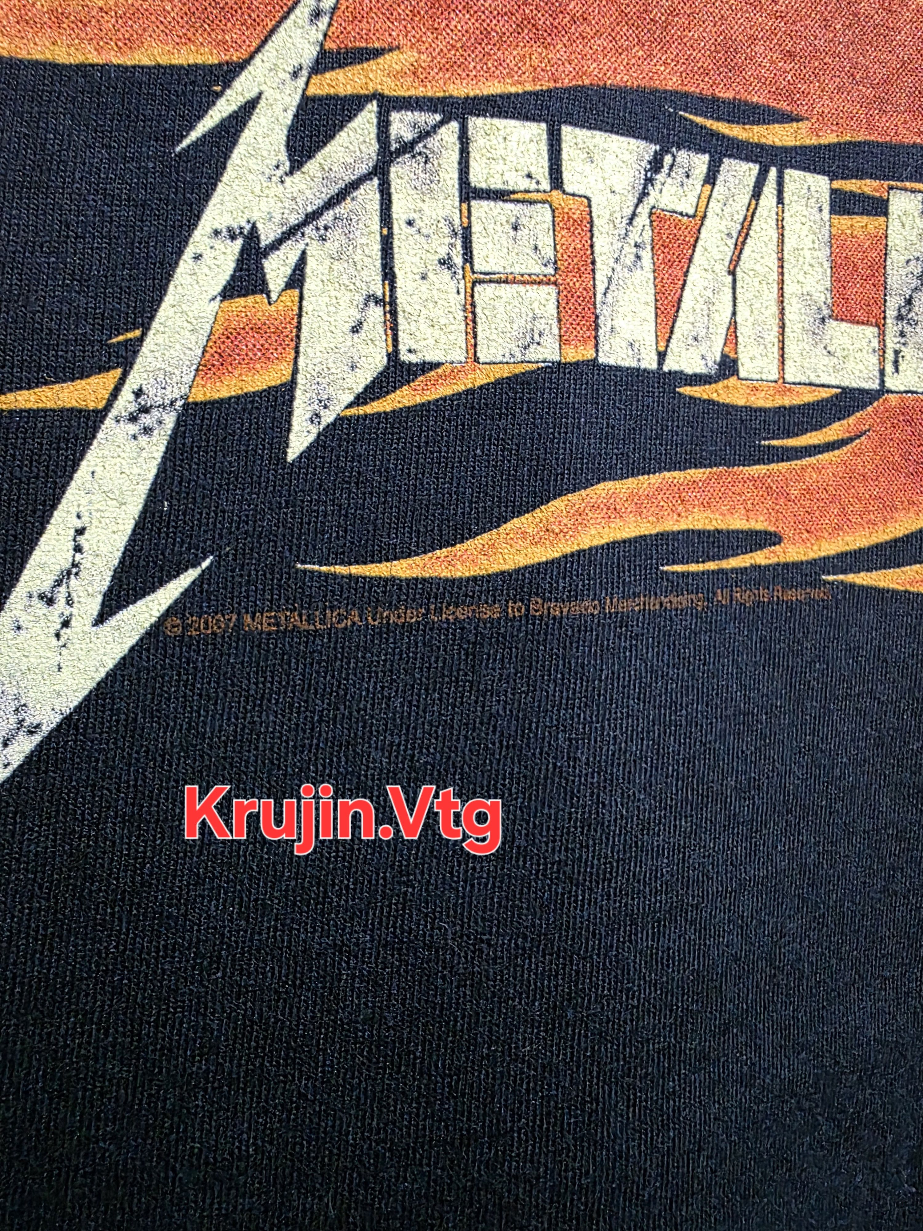 Other Band: Metallica Pushead Flaming Skull and Skull Sun Size US XL / EU 56 / 4 - 4 Thumbnail