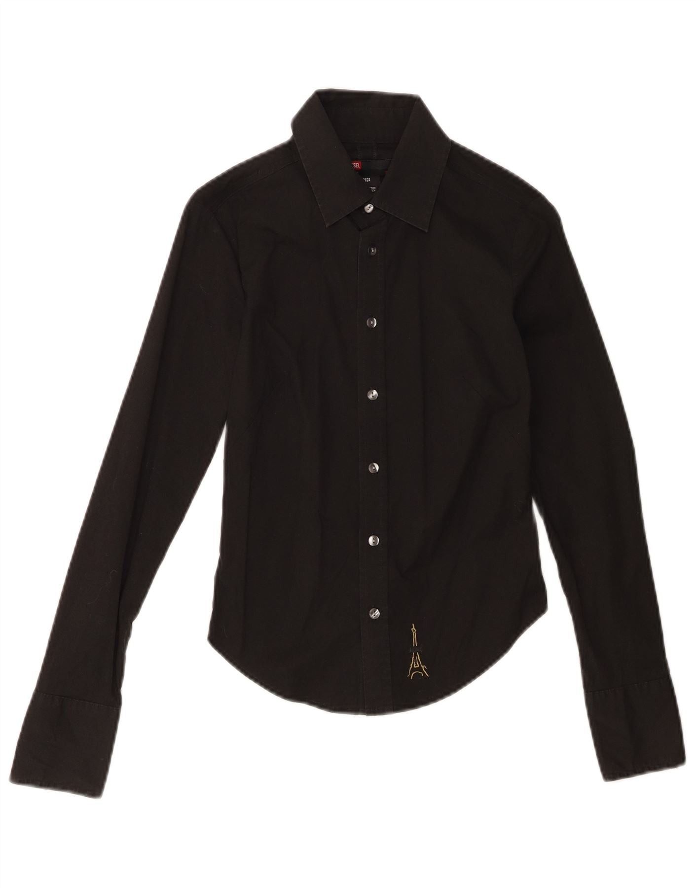 Diesel Womens Paris Shirt UK 10 Small Black Cotton Size XXS / US 00 / IT 34 - 1 Thumbnail