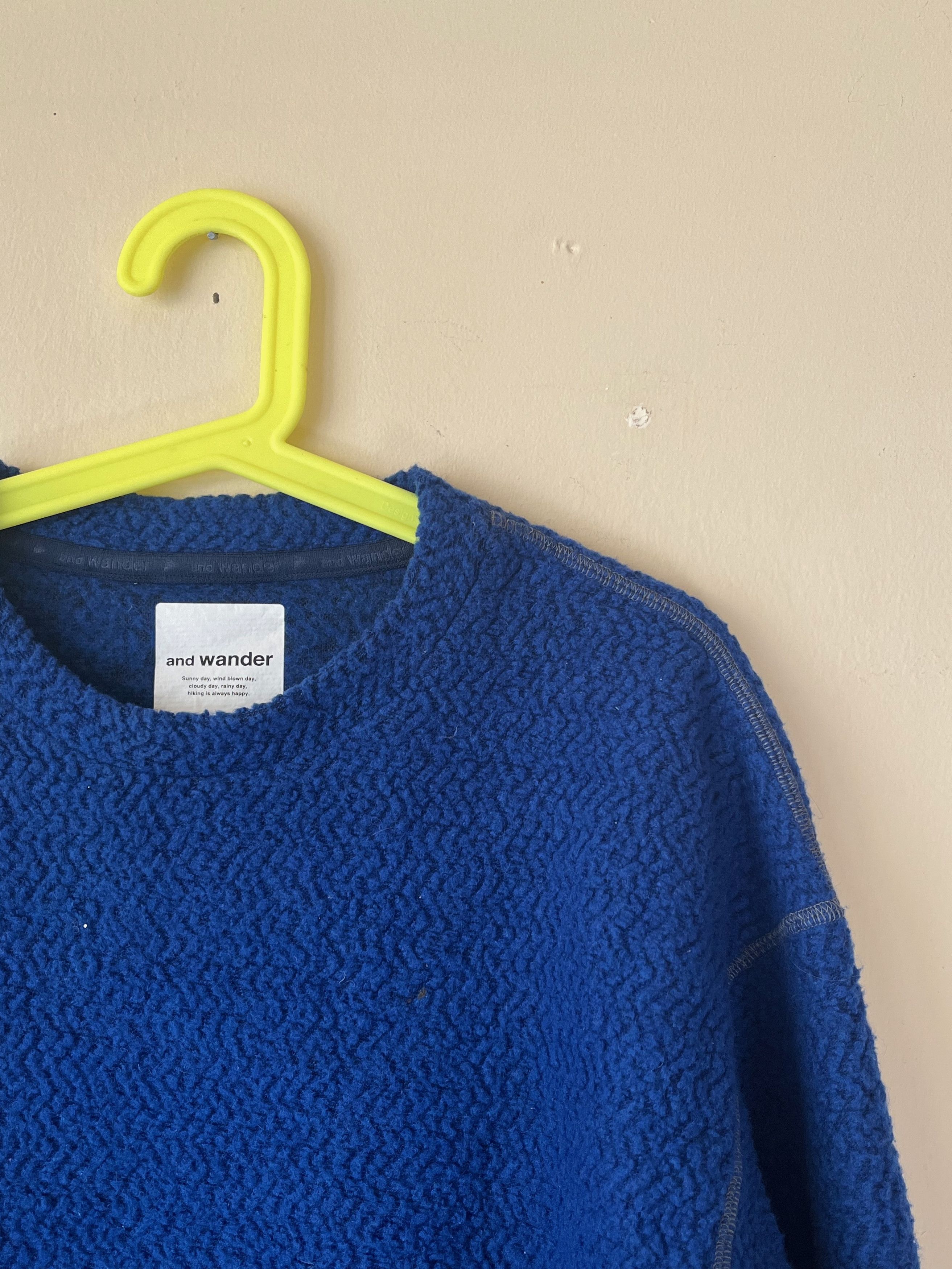 And Wander wool fleece JQ crew neck sweater Size US S / EU 44-46 / 1 - 2 Thumbnail