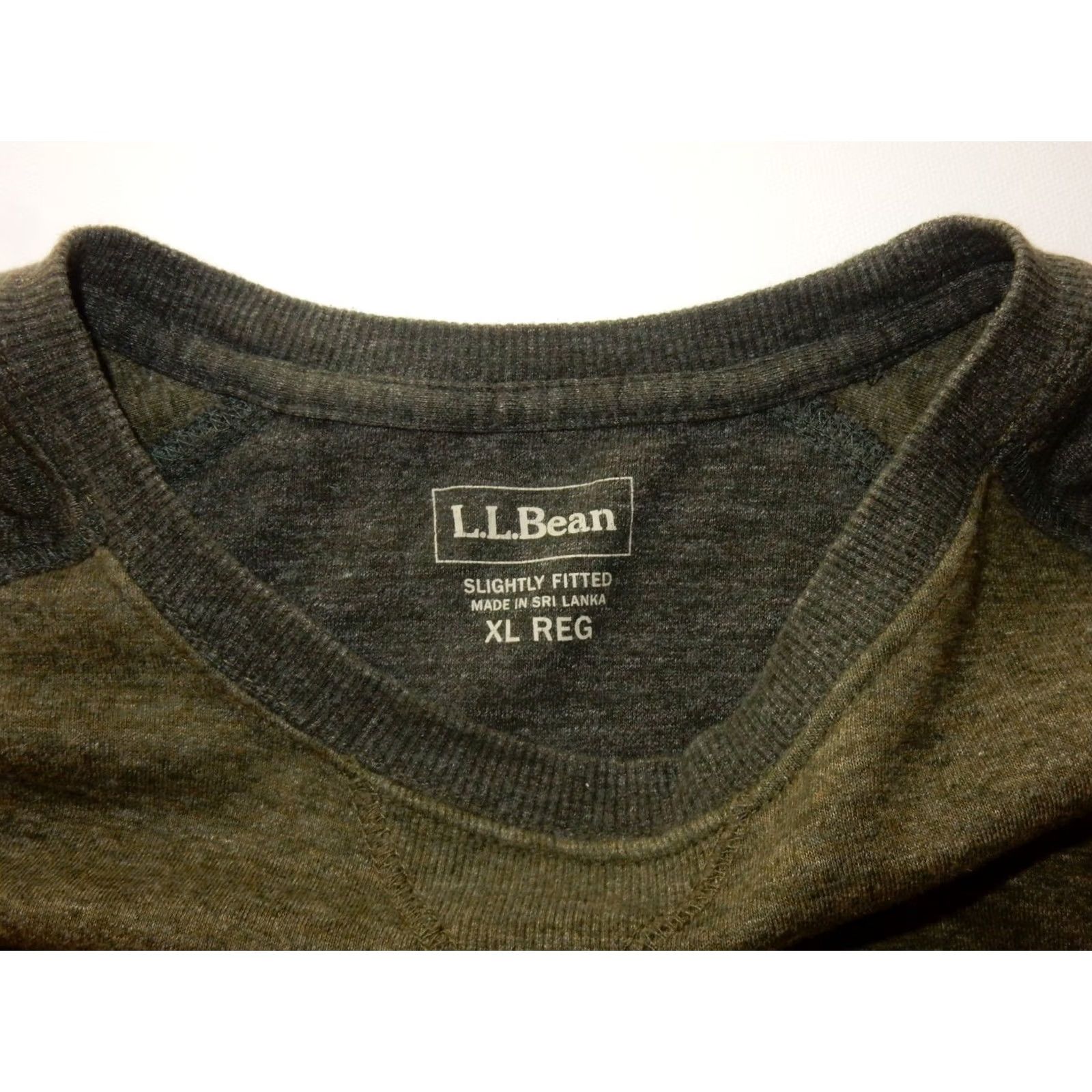Vintage L.L. Bean Sweater Mens XL Pullover Cotton Green 26" Chest 28.5" Length 34" Sleeves Vintage Modern? Size US XL / EU 56 / 4 - 4 Thumbnail