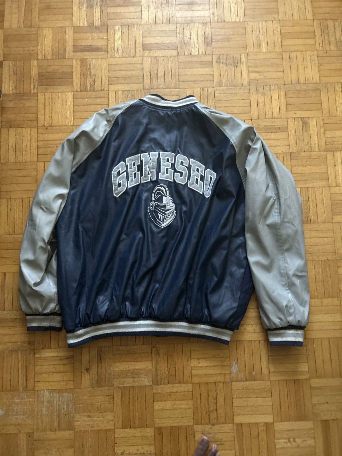 Steve And Barrys Geneseo collage vintage letterman jacket Size US XXL / EU 58 / 5 - 1 Thumbnail