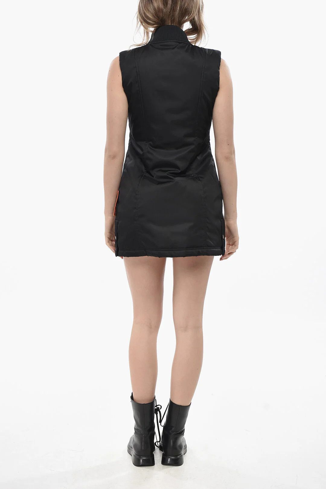 Gucci og1mm0326 Quilted Zip-Up Dress in Black Size S / US 4 / IT 40 - 2 Thumbnail