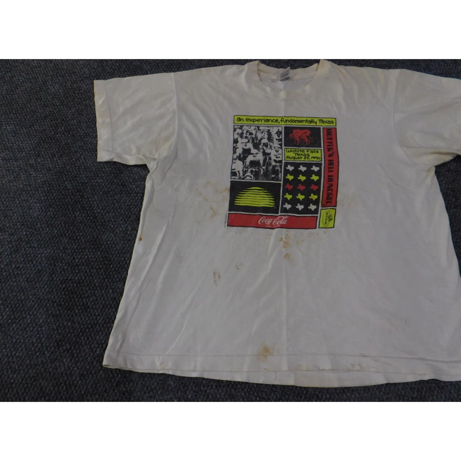 Fruit Of The Loom VINTAGE Hotter'N Hell Hundred Shirt Mens 2XL 1990 Coca-Cola Made USA Cycling 90s Shirt Size US XXL / EU 58 / 5 - 4 Thumbnail