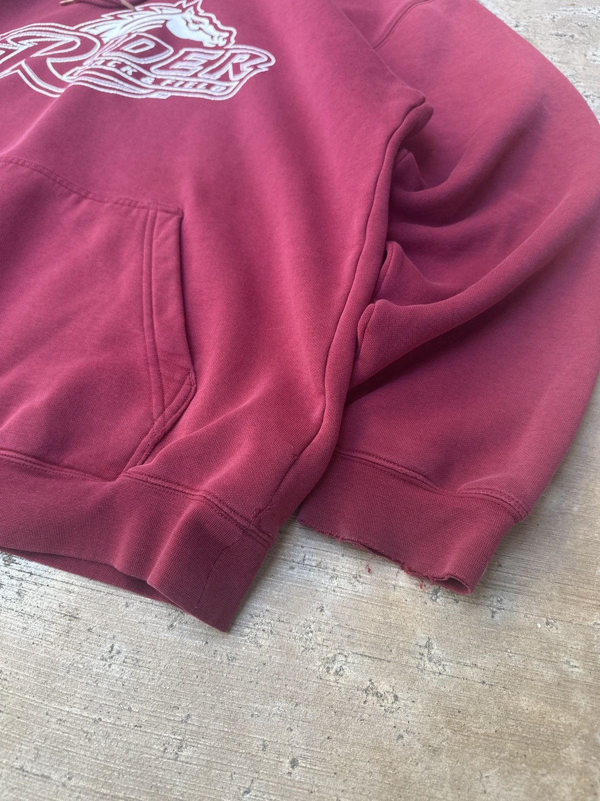 Champion × Vintage Vintage Burgundy Adidas Center Logo Ride University Hoodie Size US L / EU 52-54 / 3 - 2 Thumbnail