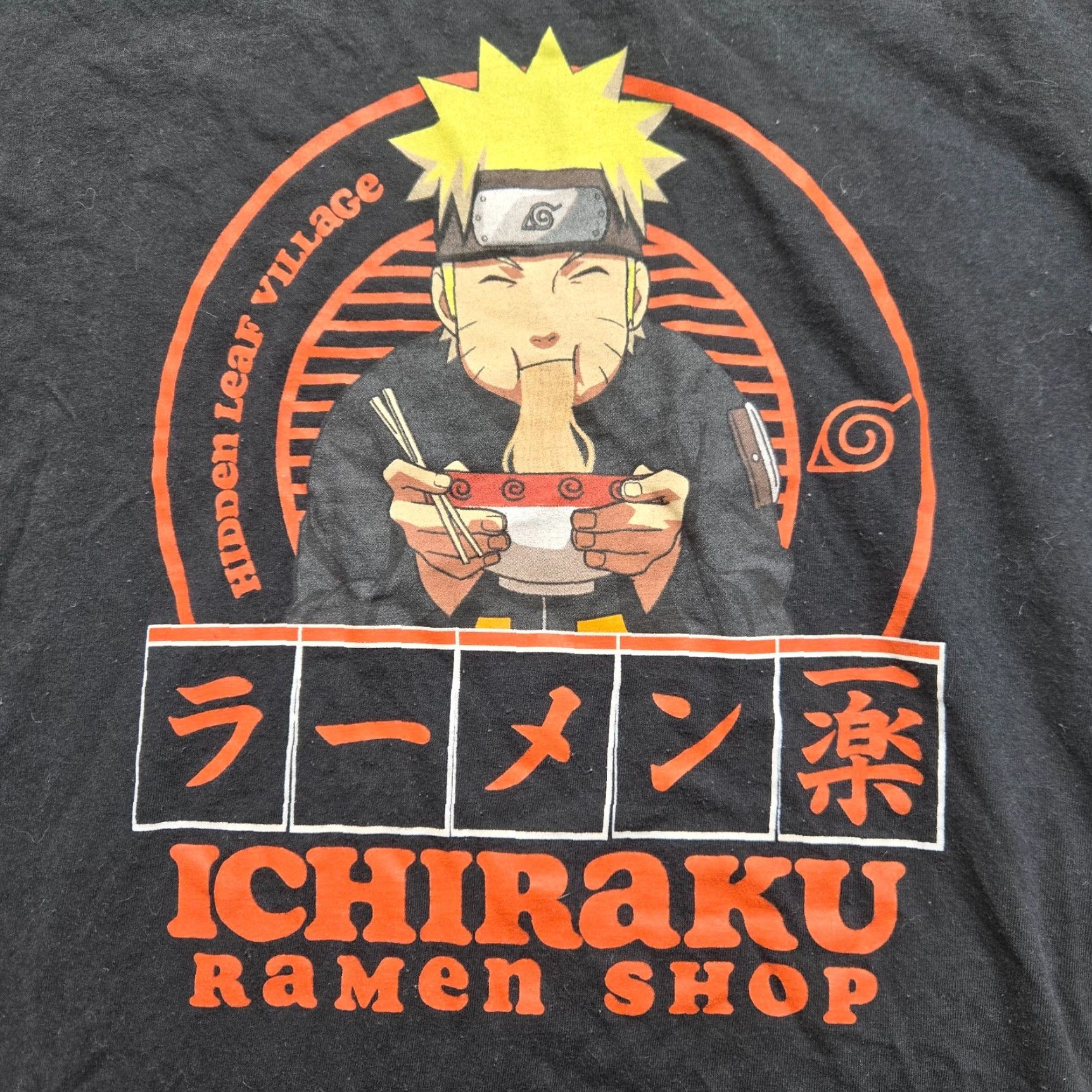 Vintage Naruto Shippuden Anime Shirt Ichiraku Ramen Shop Adult Men's T-Shirt L Large Black Naruto Shirt Bioworld Event Theme Anime Shirt Mens L Black Large Size US L / EU 52-54 / 3 - 2 Thumbnail