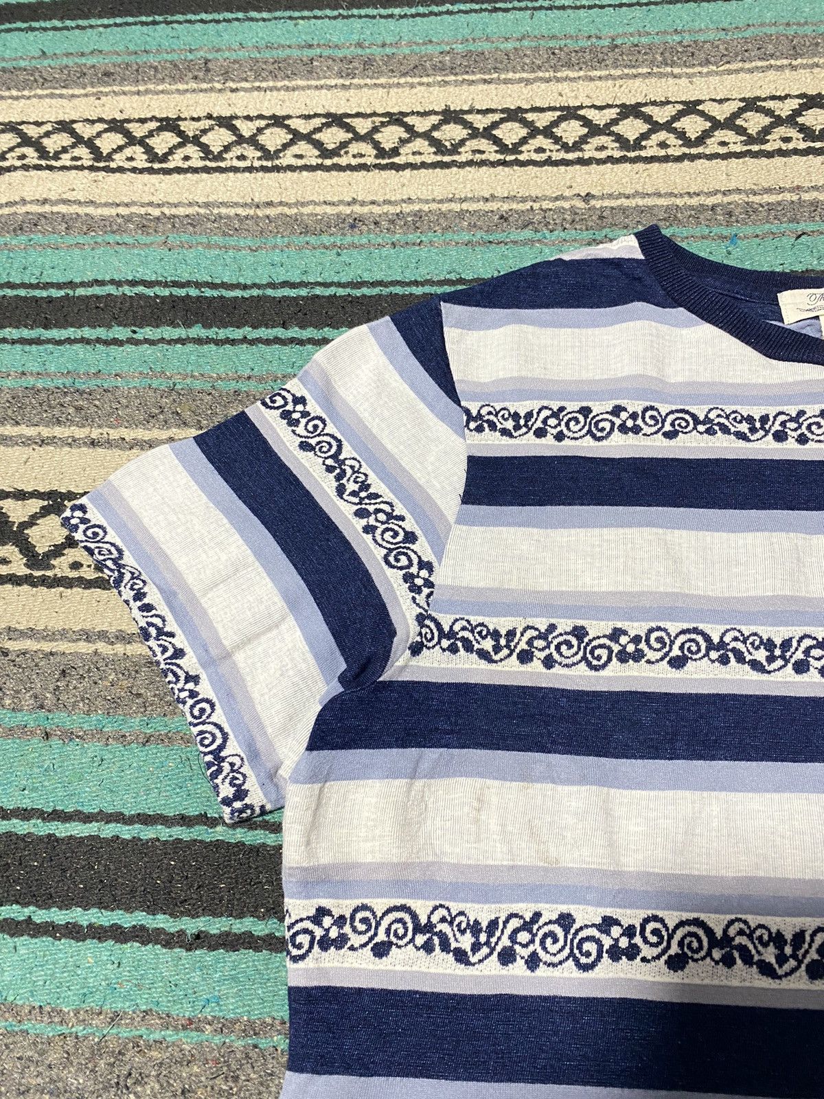 Remi Relief REMI RELIEF Jacquard Border Pocket Tee Size US S / EU 44-46 / 1 - 3 Thumbnail