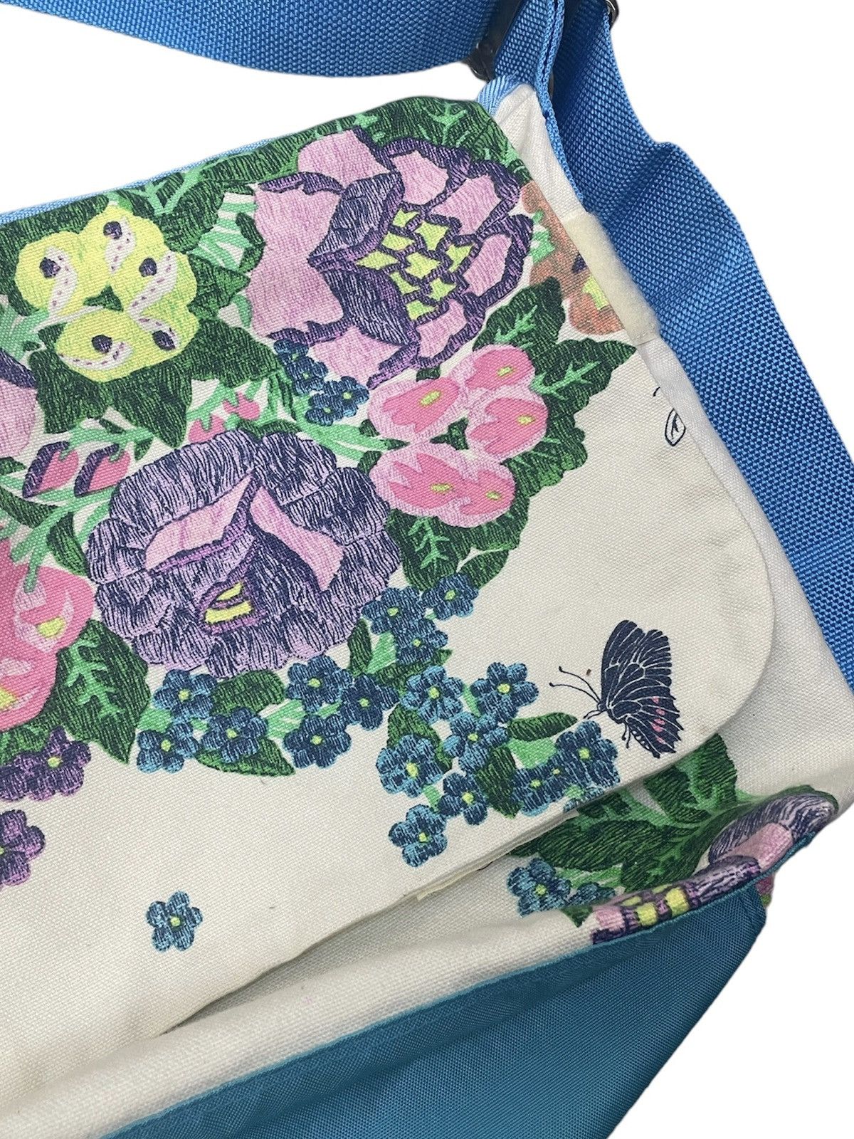 Japanese Brand Bohemians Japan Canvas 7 Art Bag | Bird Floral Ramie Cotton Size ONE SIZE - 14 Thumbnail