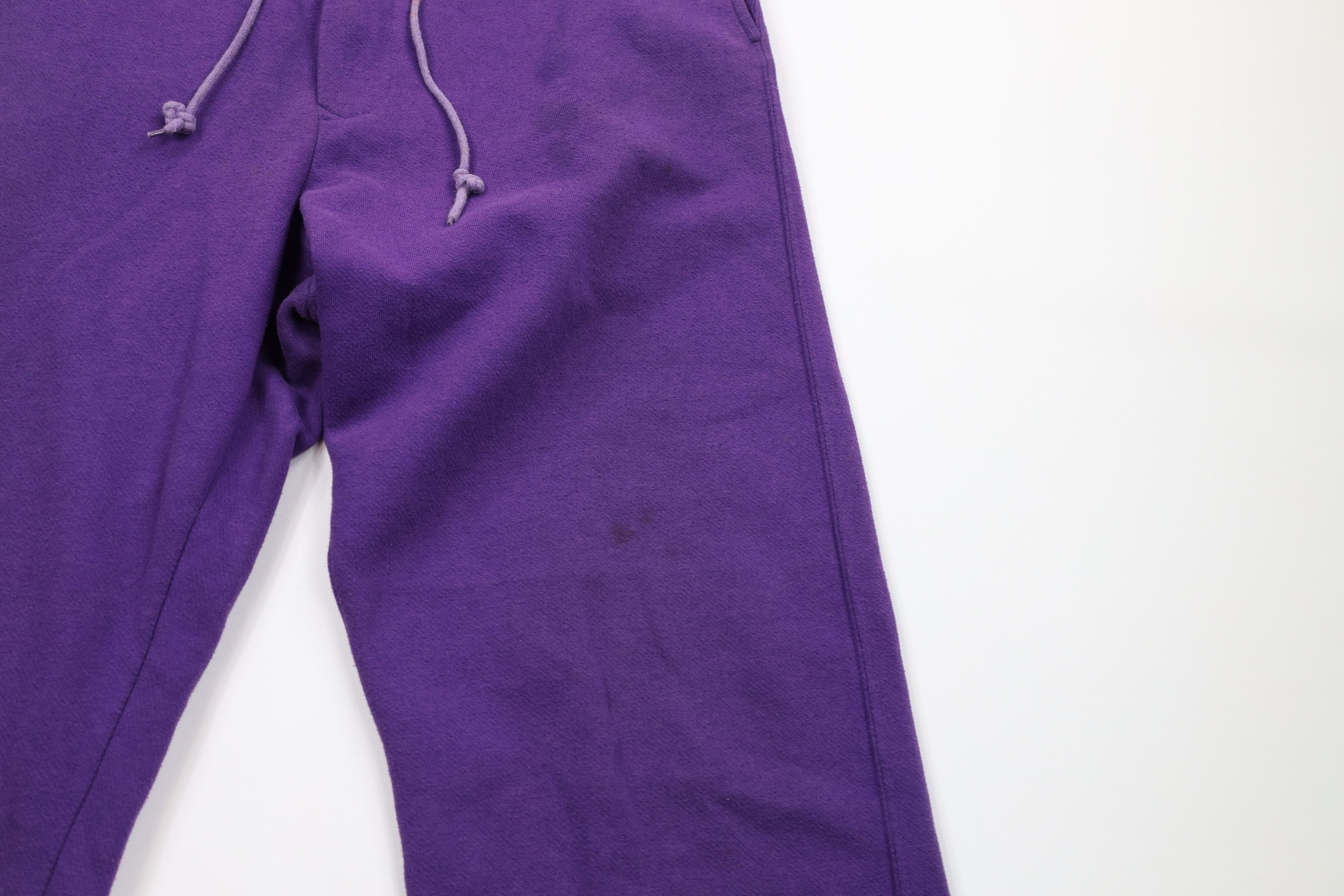 Vintage Vintage 90s Streetwear Distressed Blank Sweatpants Purple Size US 36 / EU 52 - 6 Thumbnail
