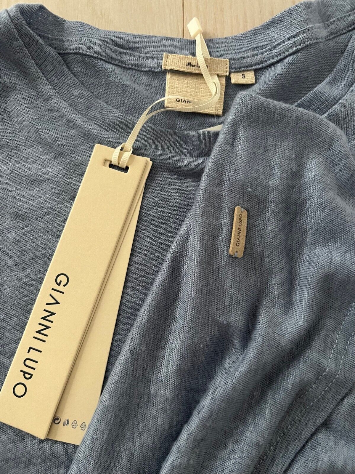Other Gianni Lupo Linen Tee Light Blue ( S ) Size US S / EU 44-46 / 1 - 2 Thumbnail