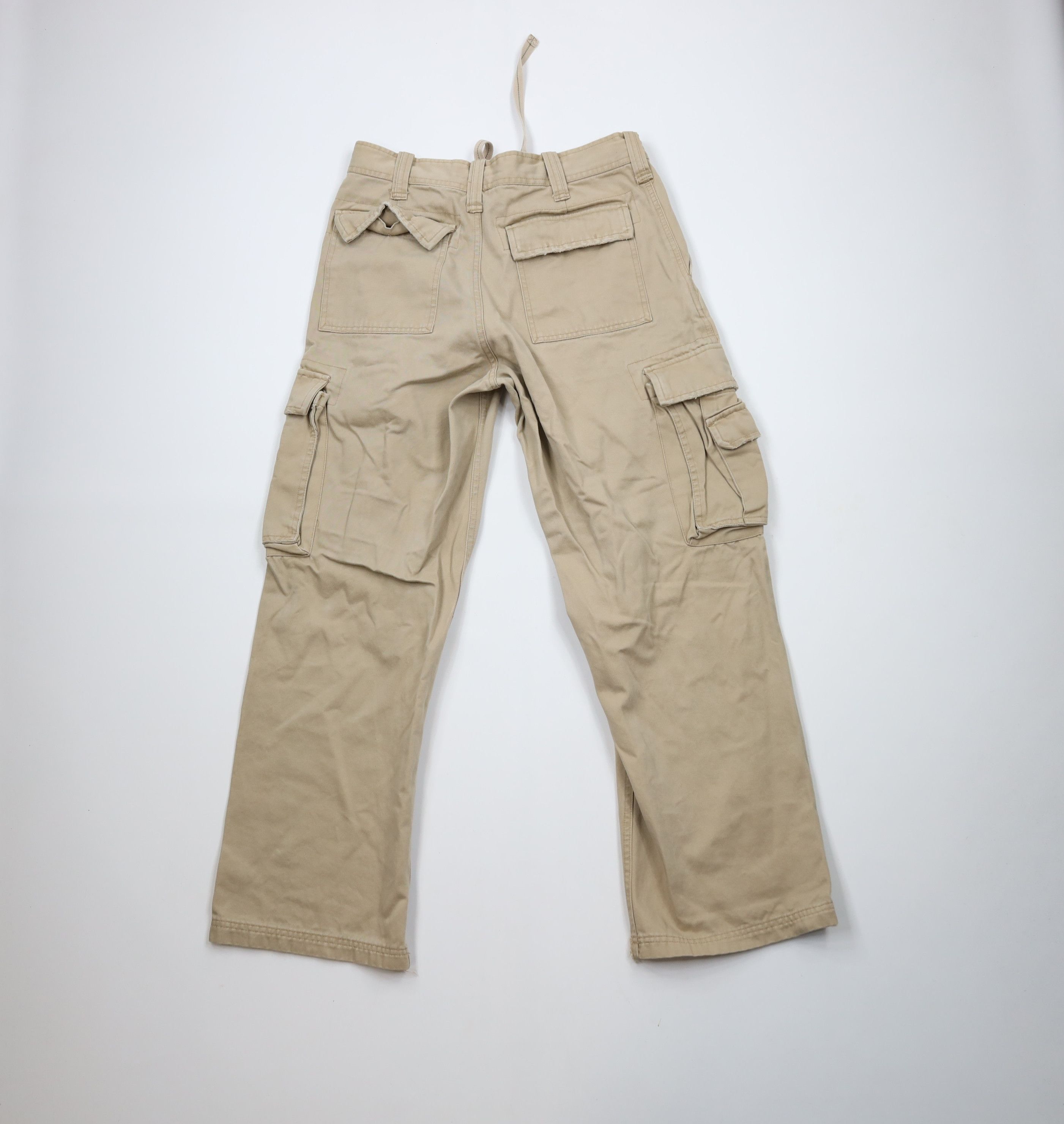Aeropostale × Vintage Vintage 90s Y2K Aeropostale Baggy Wide Leg Cargo Pants Beige Size US 31 - 11 Thumbnail