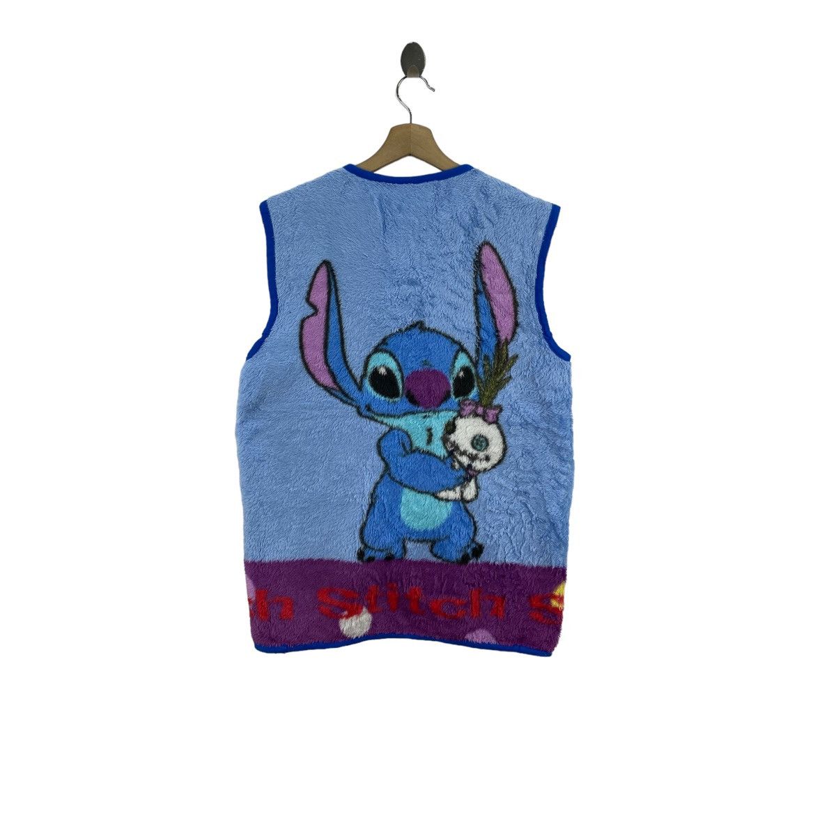 Disney × Stitch's Jeans LILO STITCH DISNEY Animation Series Sherpa Blue Vest Fleece Size US S / EU 44-46 / 1 - 2 Thumbnail