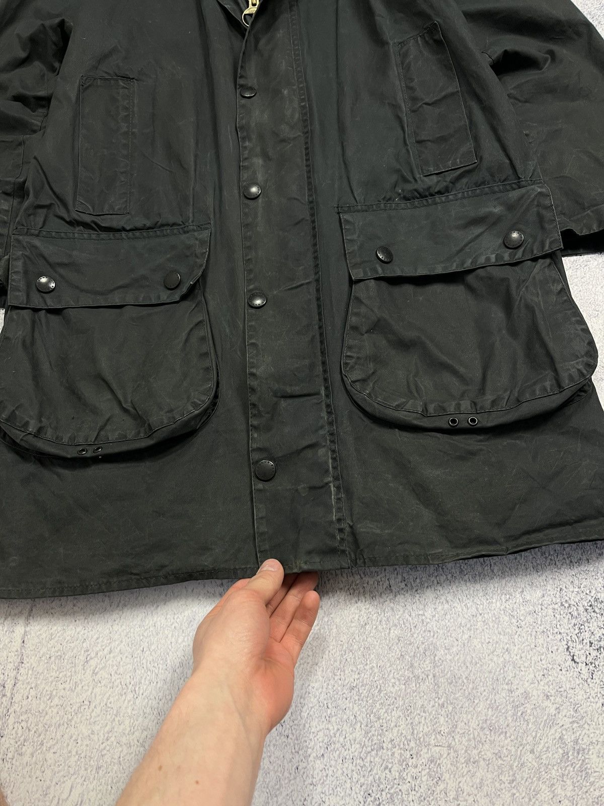 Vintage Barbour A205 Border Waxed Coat Jacket C36/91cm