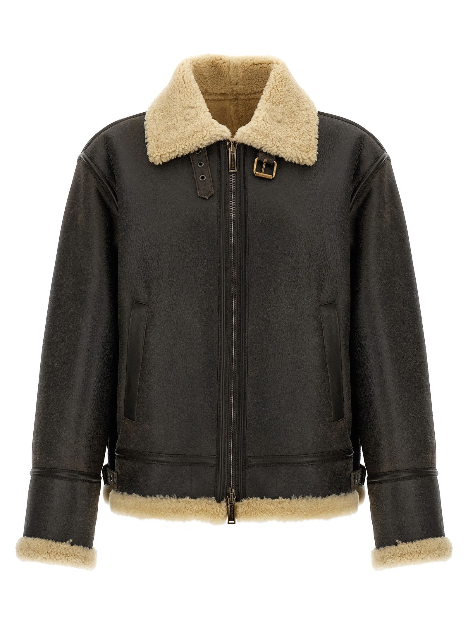 Dsquared2 'Aviator' Sheepskin Jacket Size US M / EU 48-50 / 2 - 1 Thumbnail