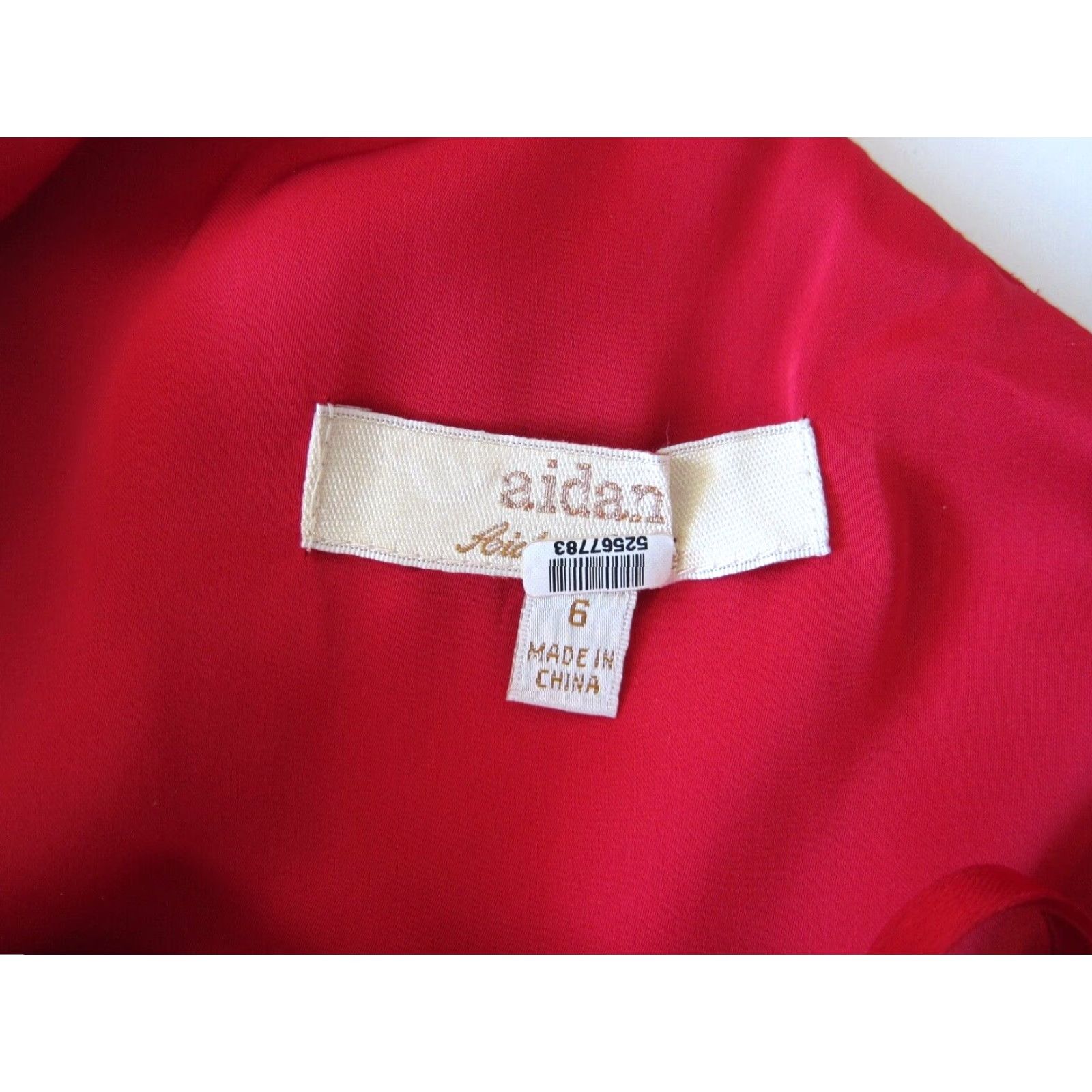 Vintage Aidan Mattox Dress One Shoulder Mini Red Silky Batwing Sleeve 6 Women's Dress Party/Cocktail Size M / US 6-8 / IT 42-44 - 4 Thumbnail