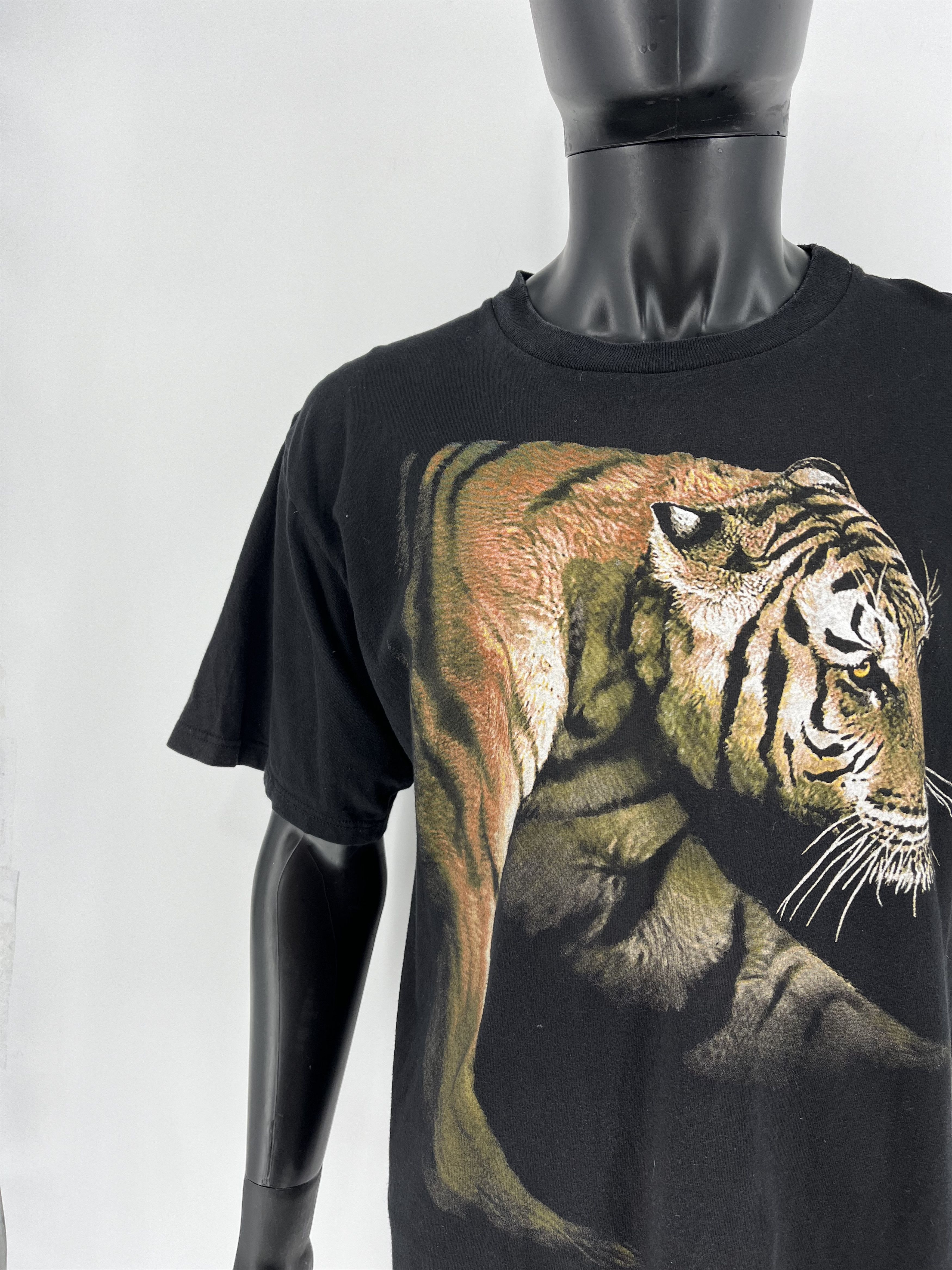 Vintage Vintage Y2K 90s Tiger Face Boxy Graphic Tee Size US XL / EU 56 / 4 - 6 Thumbnail