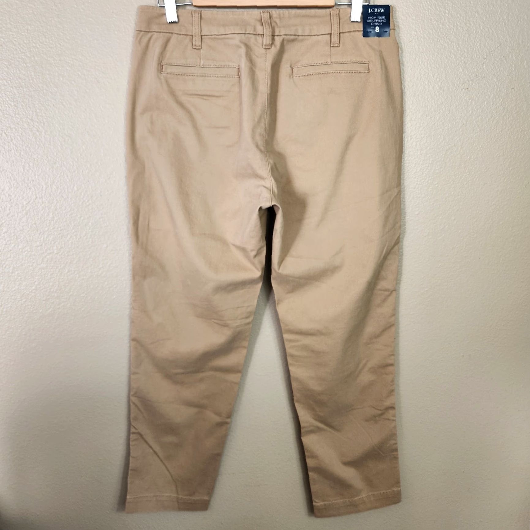 J.Crew J. Crew Womens Khaki High-Rise Girlfriend Chino Pants Size 8 NWT Size 30" / US 8 / IT 44 - 3 Thumbnail
