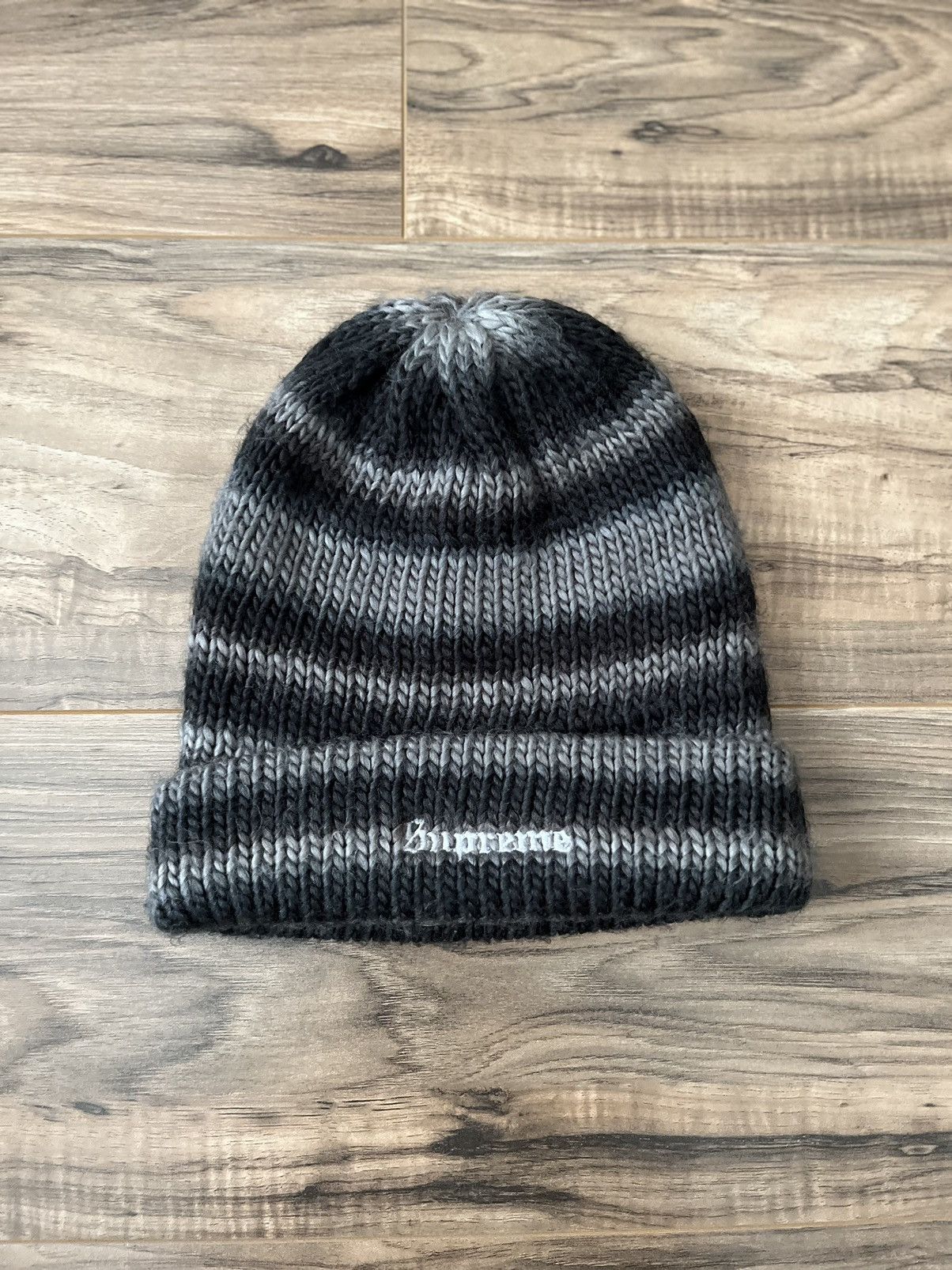 Supreme Stripe Beanie | Grailed