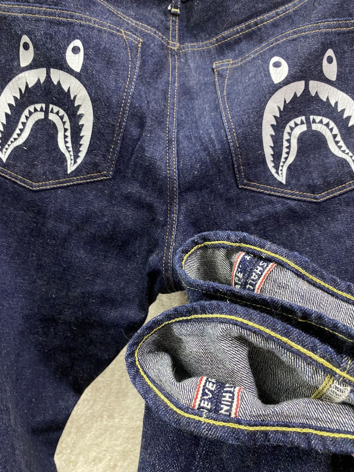 Bape BAPE STA X BAPE SHARK SELVEDGE JEANS Size US 32 / EU 48 - 9 Thumbnail