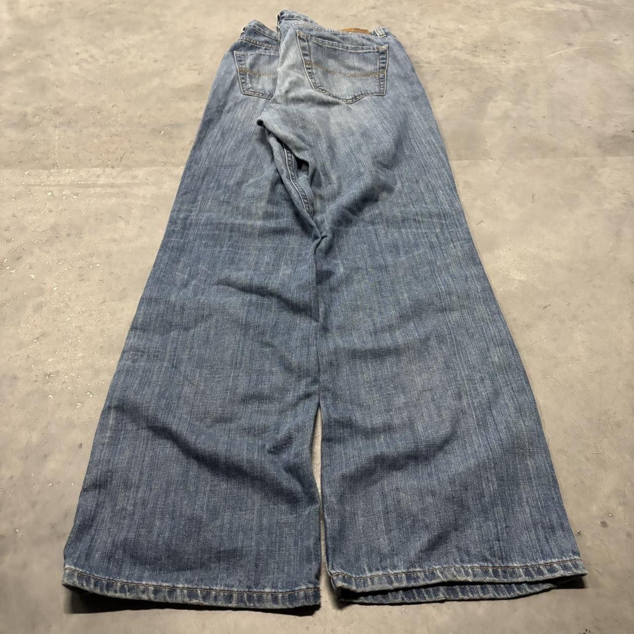 Japanese Brand × Vintage Crazy Vintage Y2K/2000a Baggy Faded Wash X2 Streetwear Grunge Denim Jeans! Size US 34 / EU 50 - 4 Thumbnail