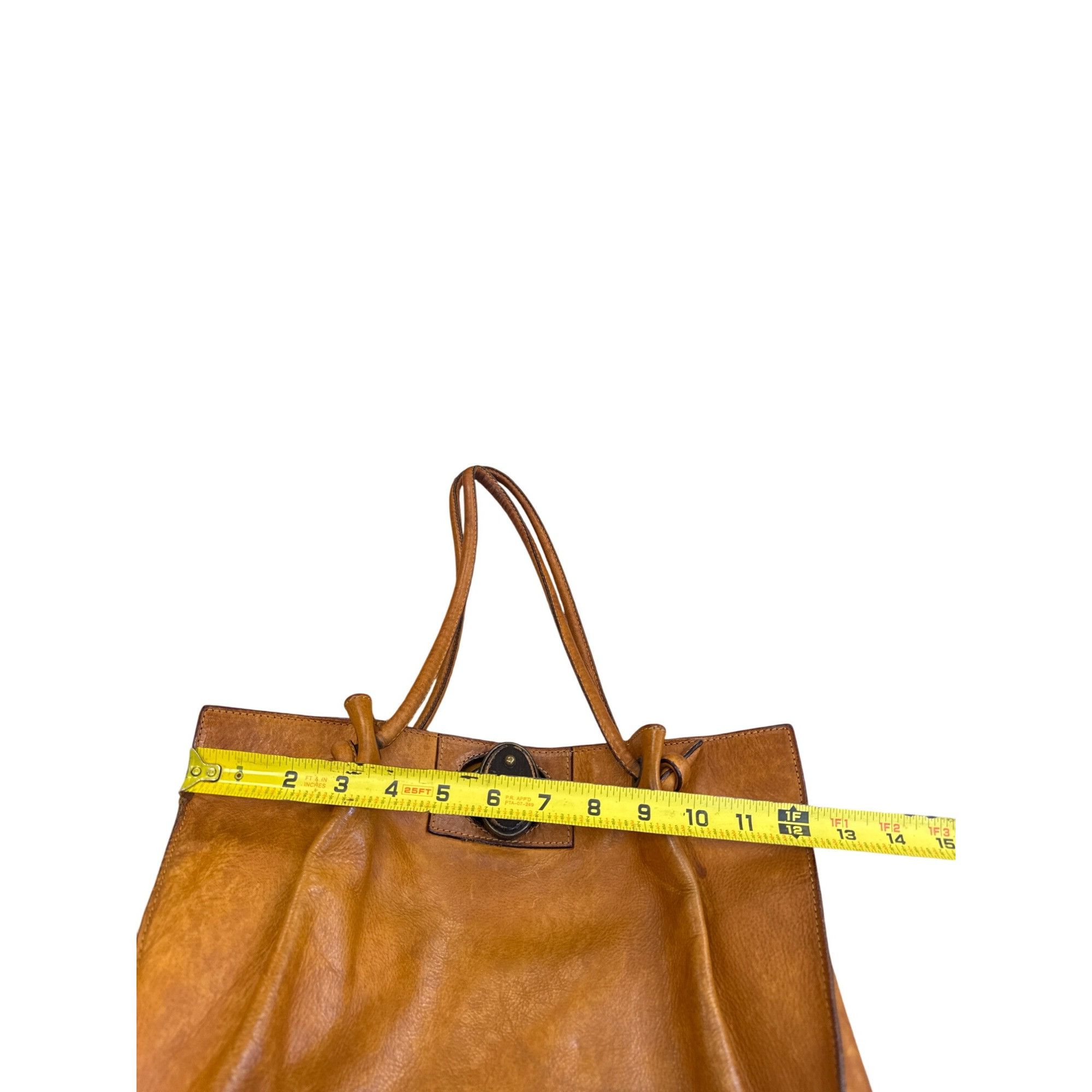 Designer Paolo Masi Womens brown Vintage Leather Shoulder Handbag SKU Size ONE SIZE - 4 Thumbnail