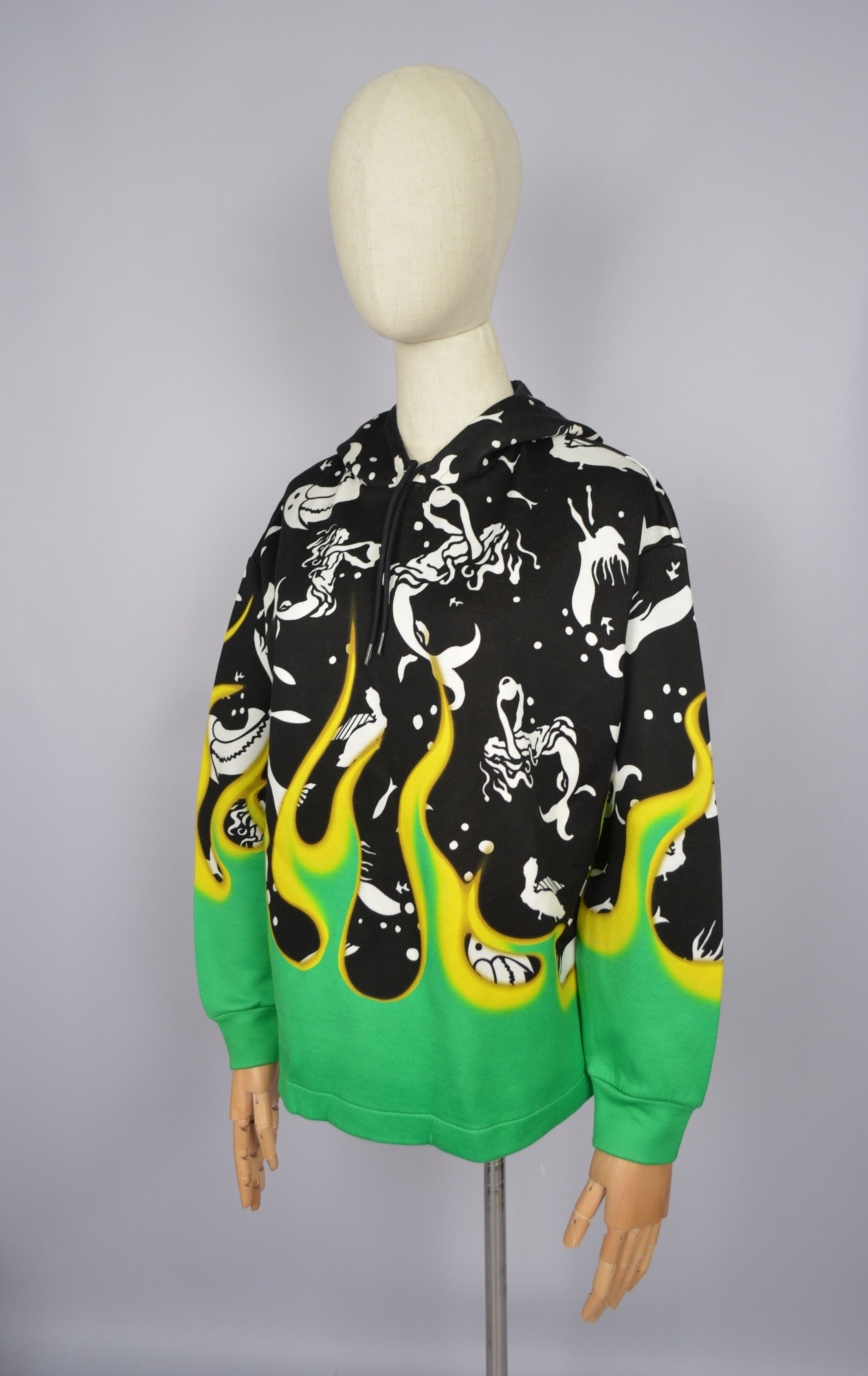 Prada PRADA Special Edition Mermaid Flames Hoodie Size S VERY RARE Size S / US 4 / IT 40 - 12 Thumbnail