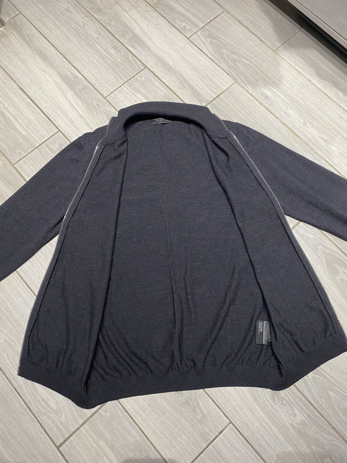 Prada Prada Prada Full Zip classic Wool Sweater Luxury Size US L / EU 52-54 / 3 - 4 Thumbnail