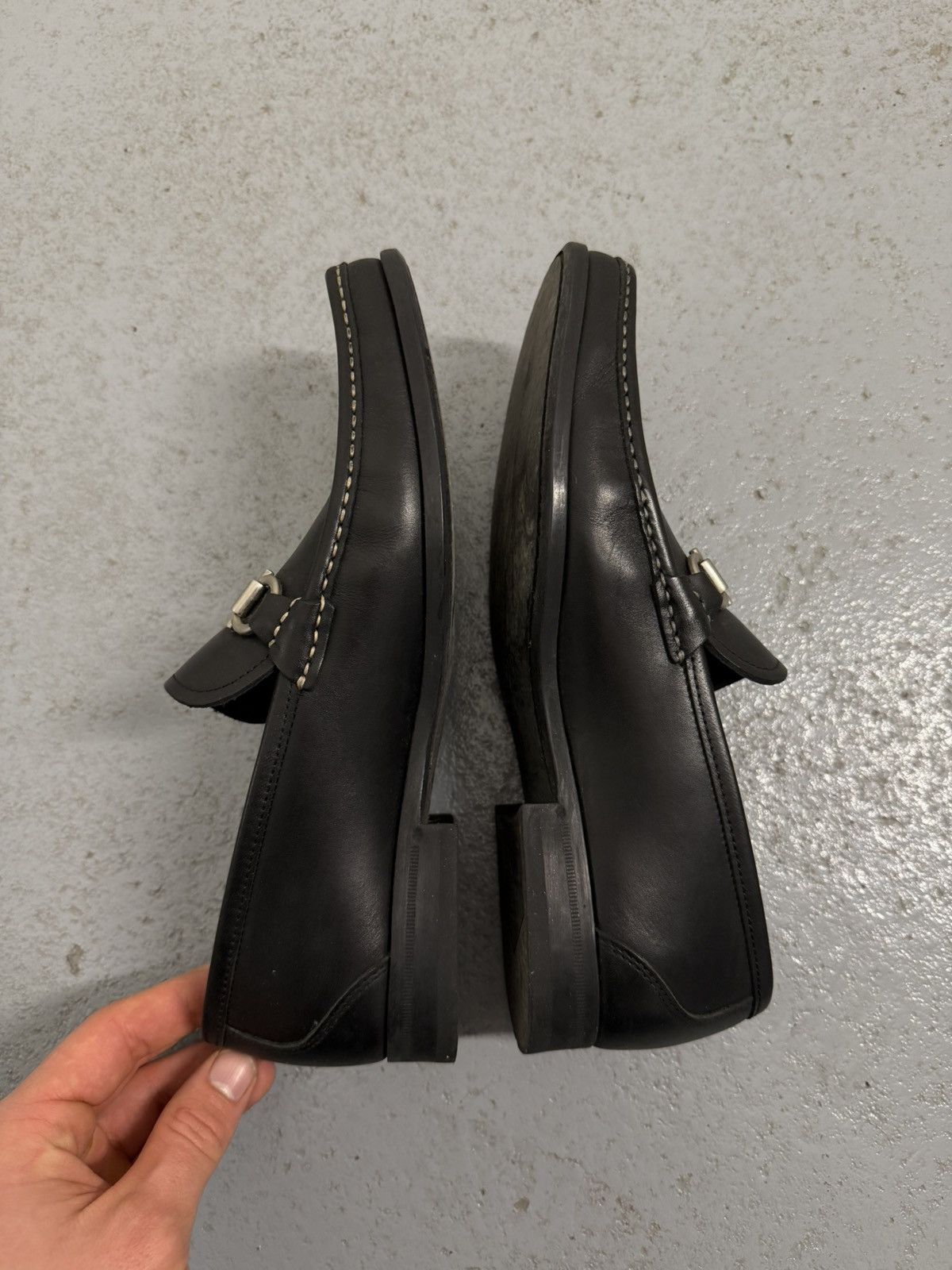Salvatore Ferragamo Vintage Salvatore Ferragamo Metal Buckle Leather Moccasins Size US 8 / EU 41 - 12 Thumbnail
