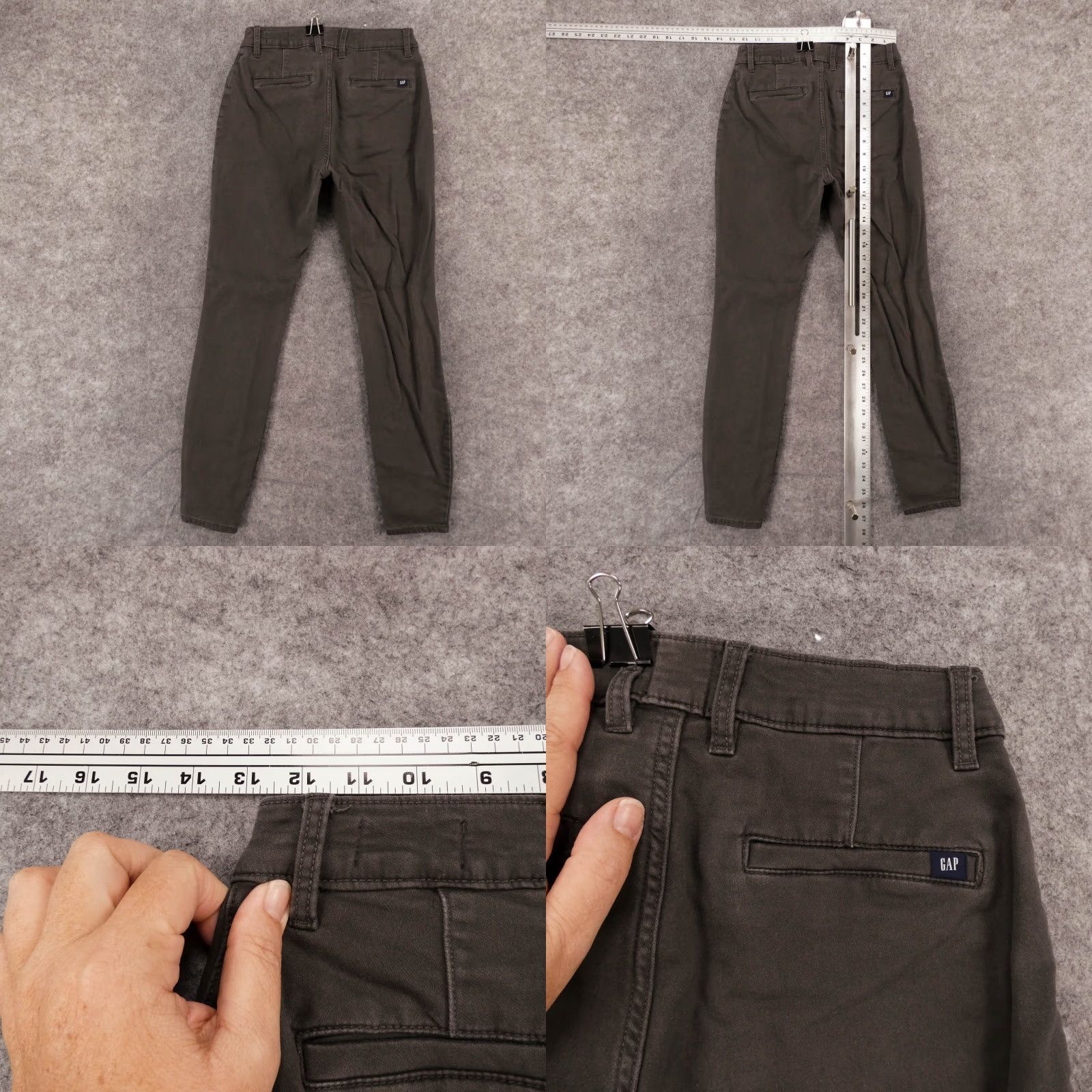 Gap Gap Pants Womens 4 Stretch Skinny Chino Flat Front Gray Size 27" / US 4 / IT 40 - 9 Thumbnail