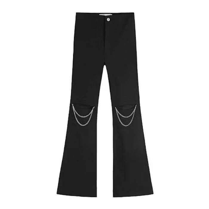 image of Vintage Split Chain Dress Pants in Black, Men's (Size 32)