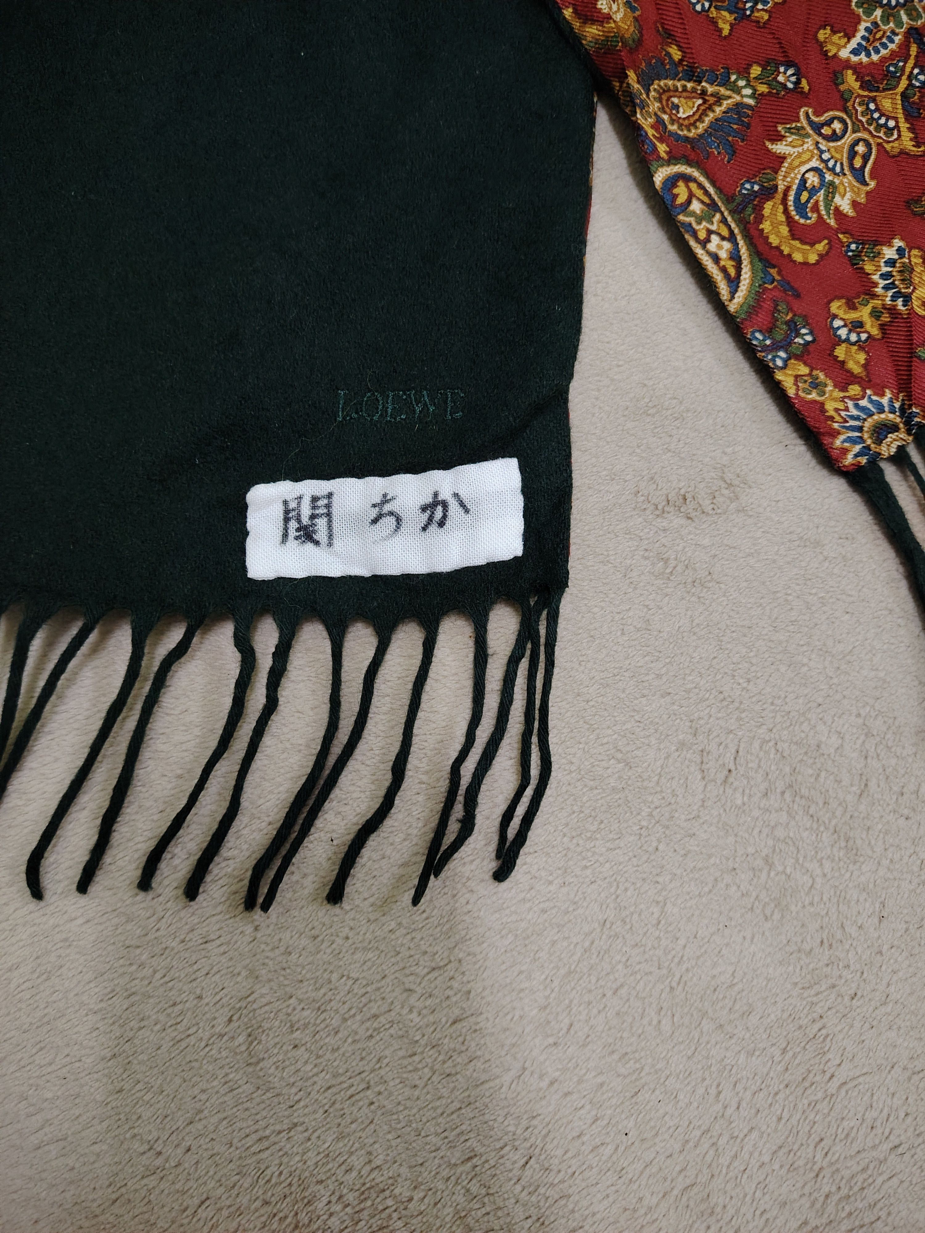Loewe Rare Loewe Italy Silk Paisley Cashmere Scarf / Muffler Size ONE SIZE - 6 Thumbnail
