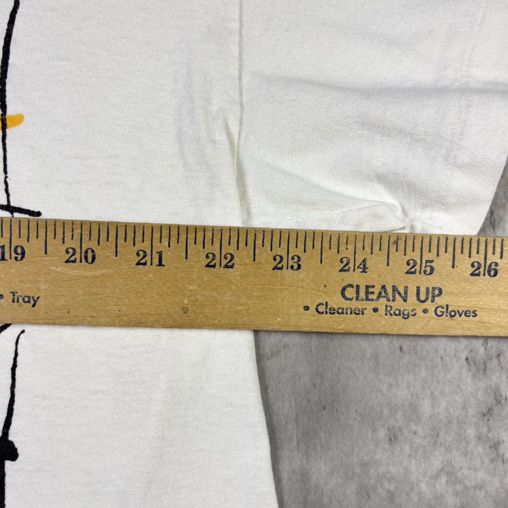 Vintage VINTAGE Stick Figure Art T Shirt 90s Single Stitch Adult Large White Cotton Graphic Print Crew Neck Short Sleeve Mens Regular Size US L / EU 52-54 / 3 - 4 Thumbnail