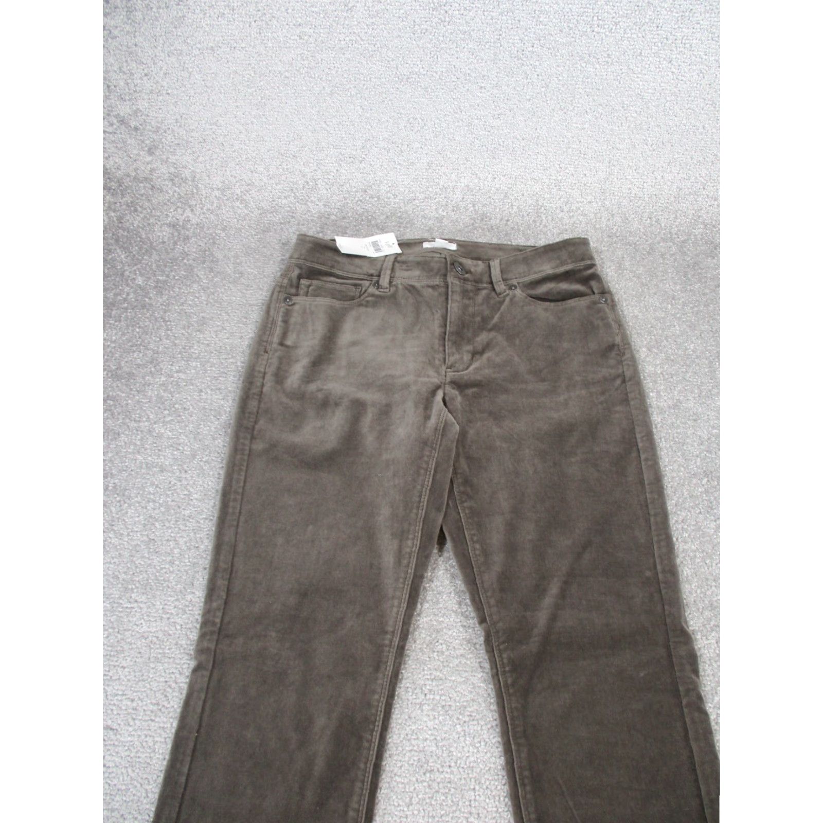 J. Jill J. Jill Womens Pants Size 2 Gray Velvet Skinny Ankle Flat Front Cotton Spandex Solid Size 26" / US 2 / IT 38 - 2 Thumbnail