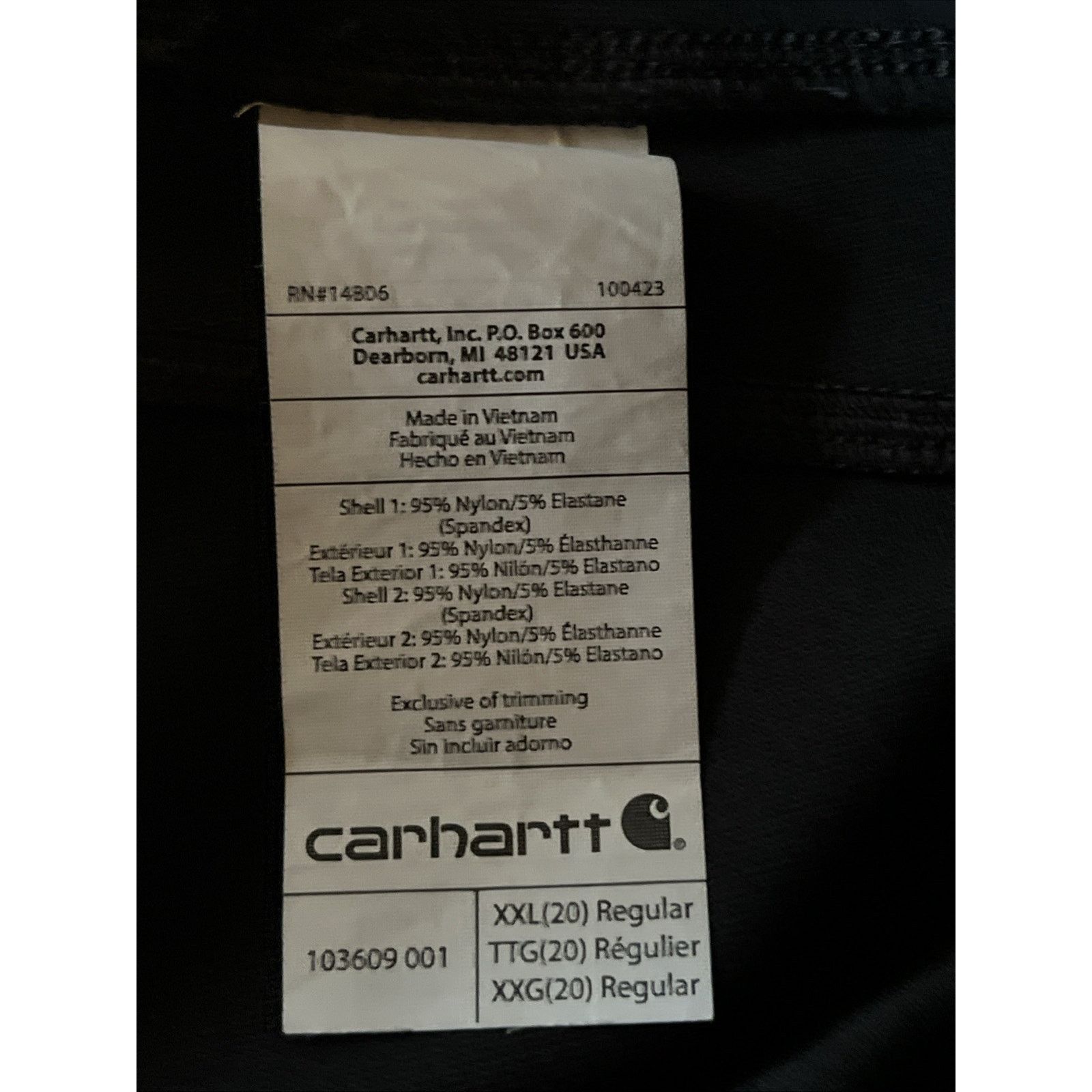 Carhartt CARHARTT Men's Fitted Utility Leggings Pants XXL Black 38x27 Size US 38 / EU 54 - 11 Thumbnail