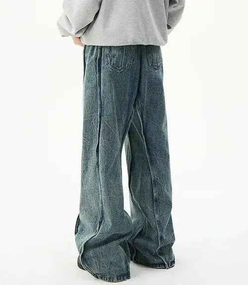 Jean × Vintage y2k washed faded loose baggy jeans Size US 31 - 4 Thumbnail