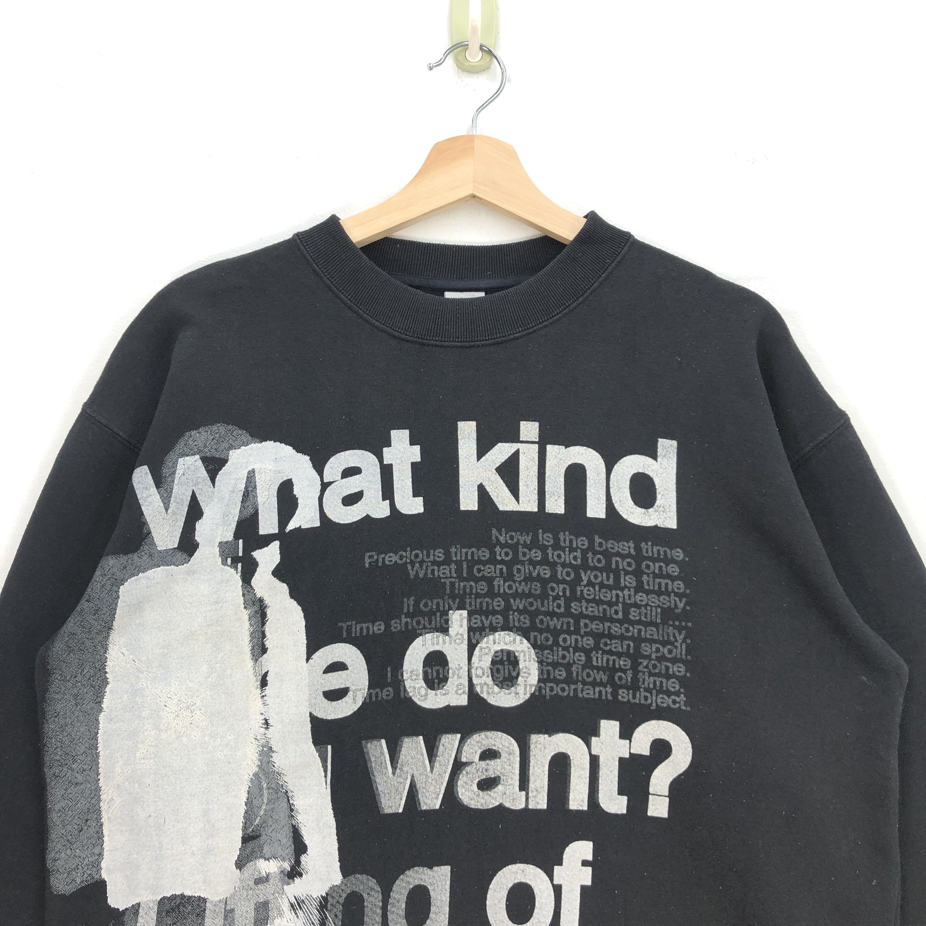 Japanese Brand Vintage Y2K Japanese Sweatshirt What Kind Humor Sweater Size US M / EU 48-50 / 2 - 3 Thumbnail