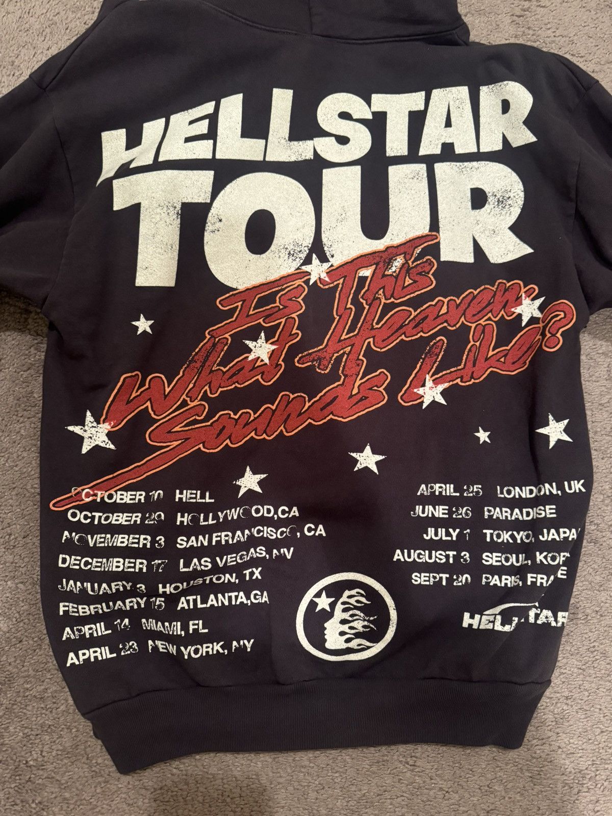HELLSTAR Hellstar Records World Tour Hoodie Size US M / EU 48-50 / 2 - 4 Thumbnail