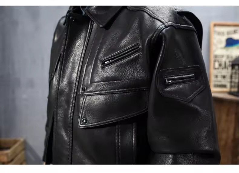 Leather Streetwear PU Leather Zipper Motorcycle Jacket Size US L / EU 52-54 / 3 - 12 Thumbnail