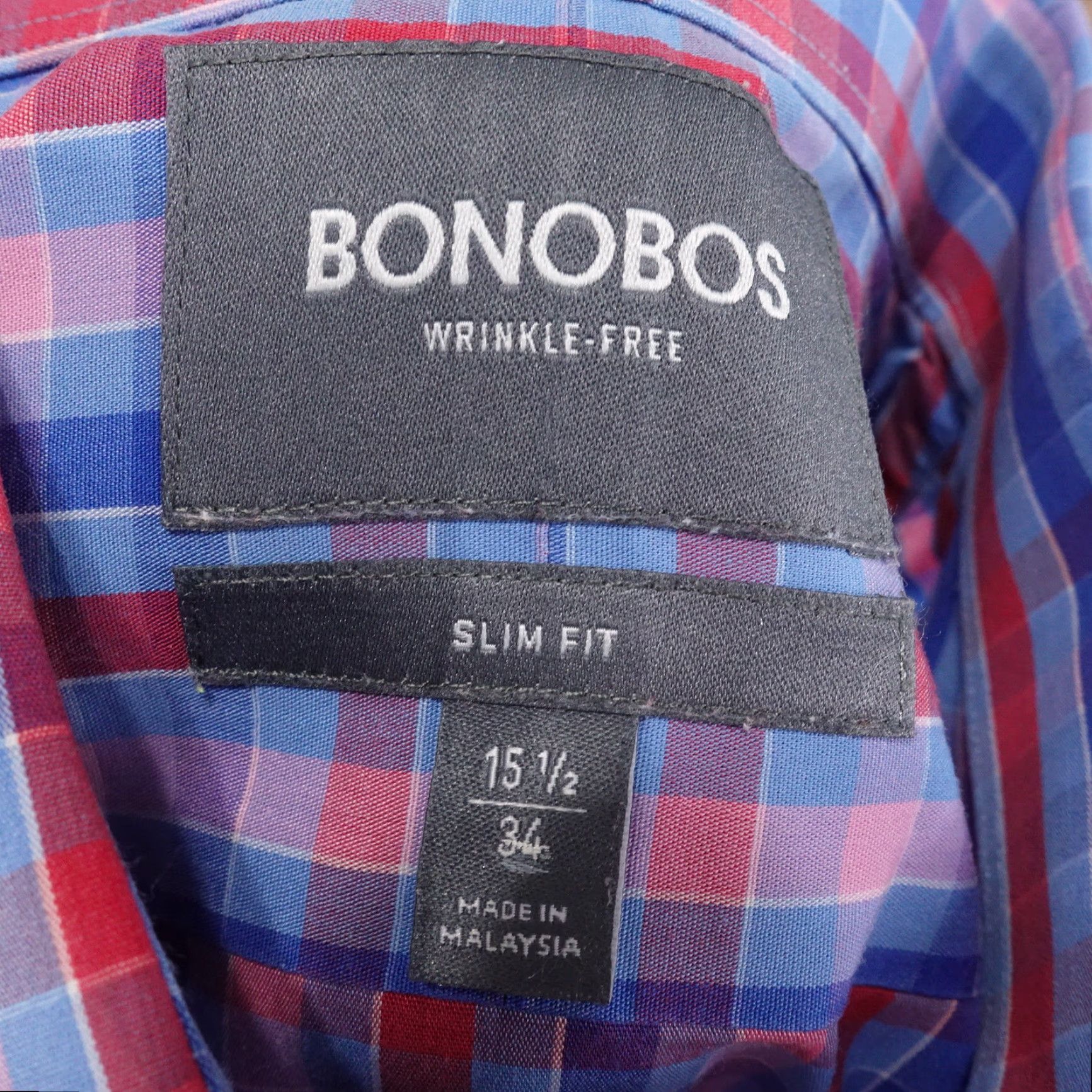Bonobos Bonobos Men's Dress Shirt 15.5 Regular Fit Long Sleeve Check Cotton Collared Button Up Multicolor Business Casual Wedding Size 40R - 6 Thumbnail