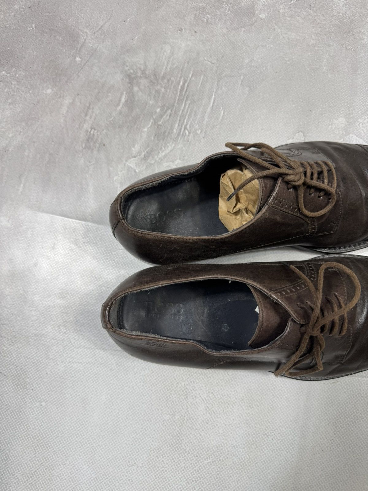 Hugo Boss Vintage Hugo Boss Brown Leather Shoes Size US 7 / EU 40 - 16 Thumbnail