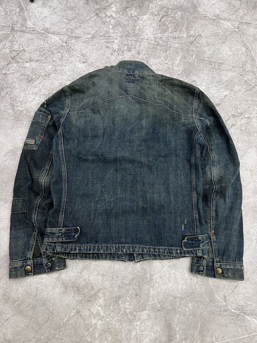 G-Star × Japanese Brand RACING MOTO DISTRESSED DENIM G STAR RAW Y2K JACKET Size US M / EU 48-50 / 2 - 10 Thumbnail