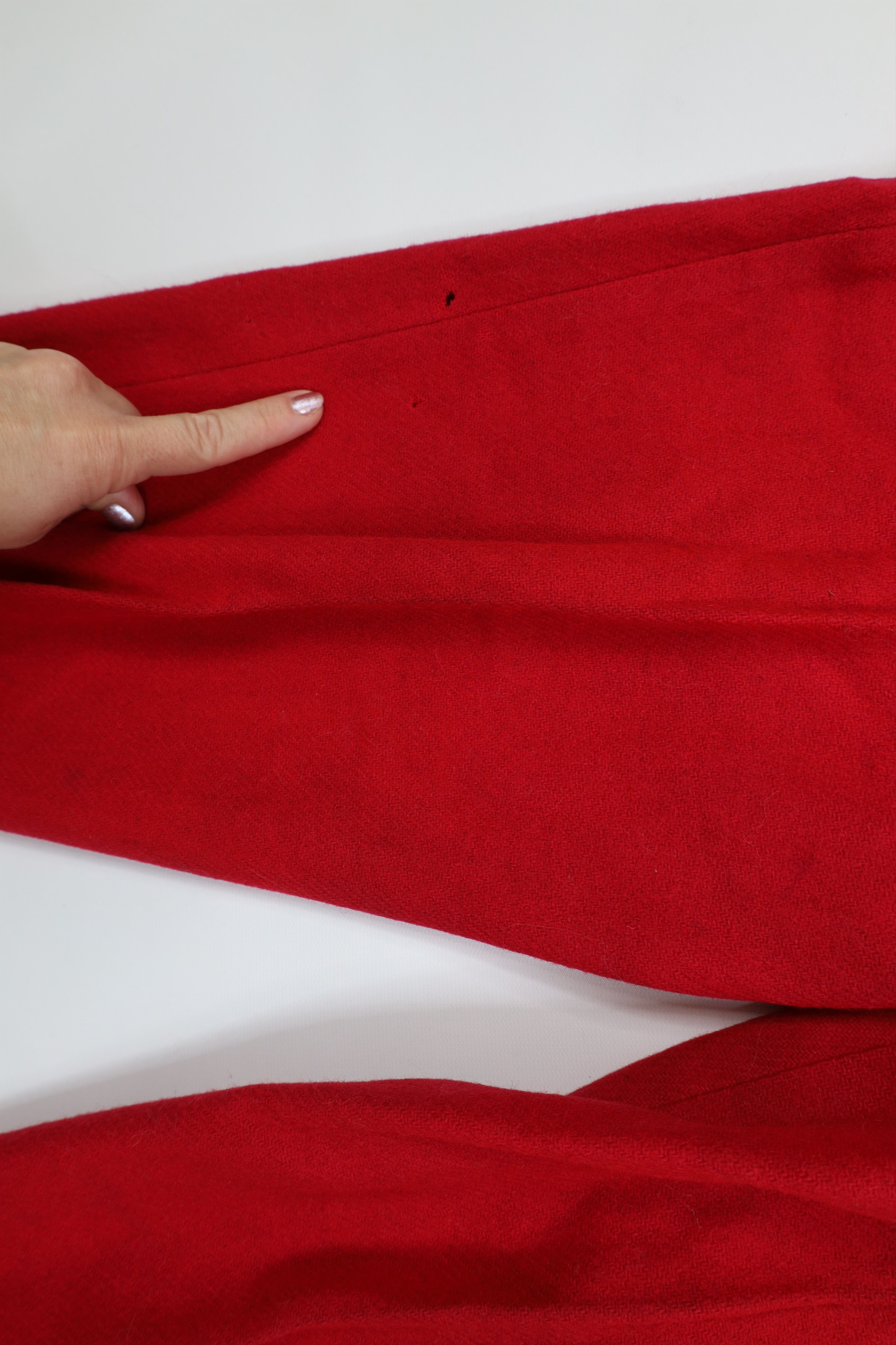 Vintage Vintage 50s Streetwear Distressed Wool Joggers Pants Red USA Size US 28 / EU 44 - 6 Thumbnail